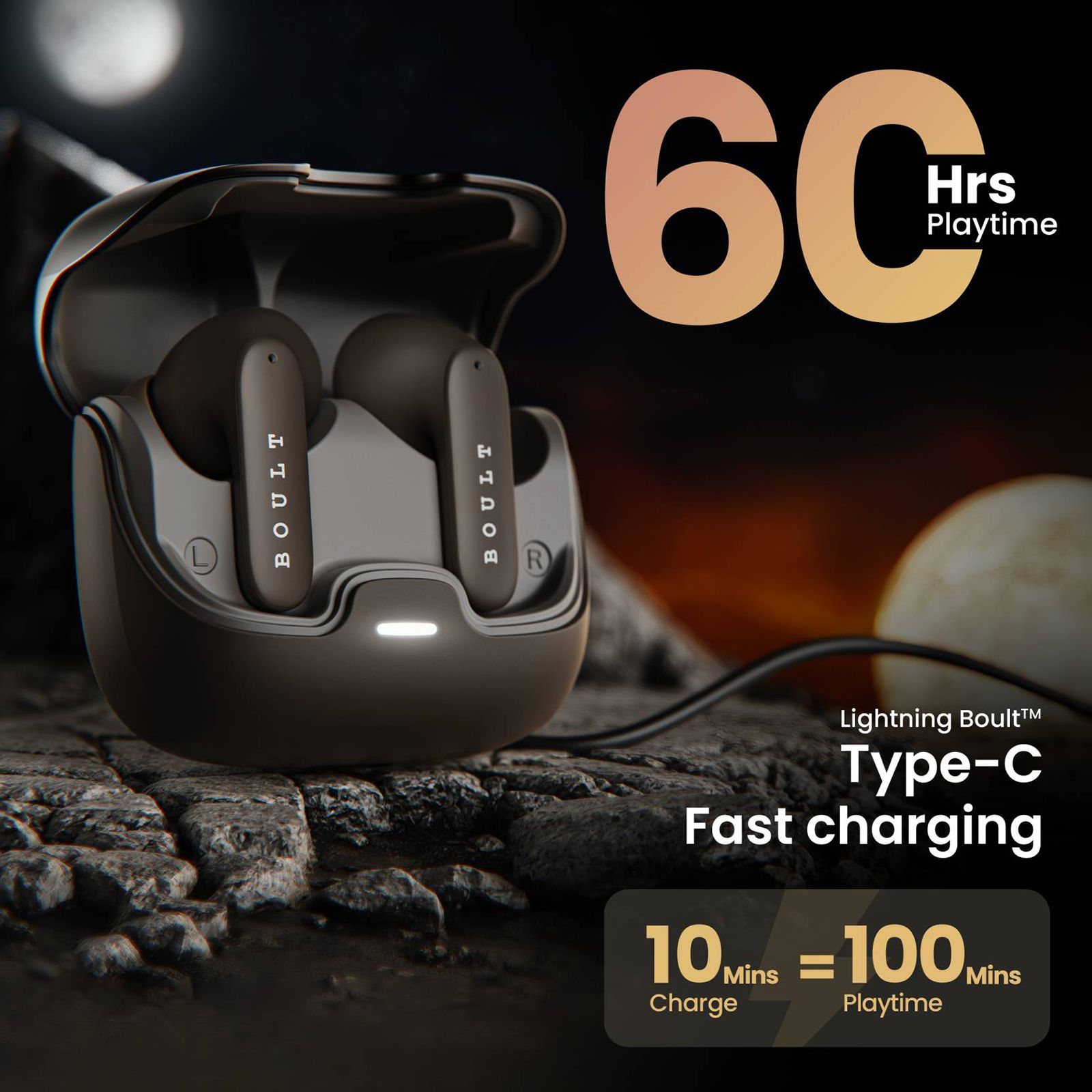 GOBOULT AirBass Z40 TWS Earbuds with Environmental Noise Cancellation (IPX5 Water Resistant, Voice Assistant, Brown)_12