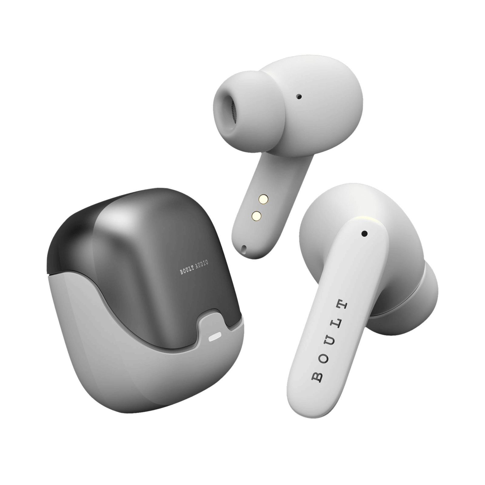 GOBOULT AirBass Z40 TWS Earbuds with Environmental Noise Cancellation (IPX5 Water Resistant, Voice Assistant, White)_1