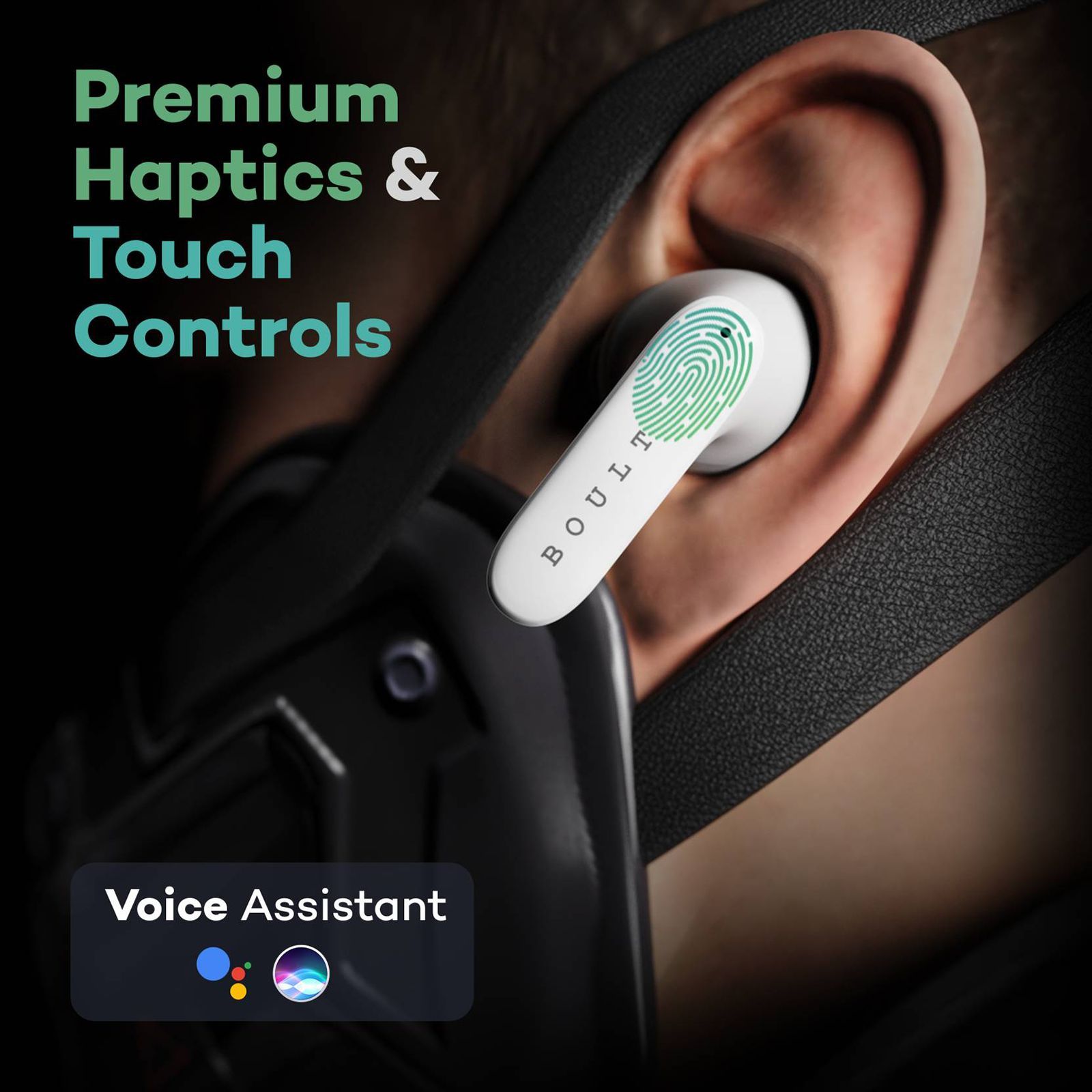 GOBOULT AirBass Z40 TWS Earbuds with Environmental Noise Cancellation (IPX5 Water Resistant, Voice Assistant, White)_3