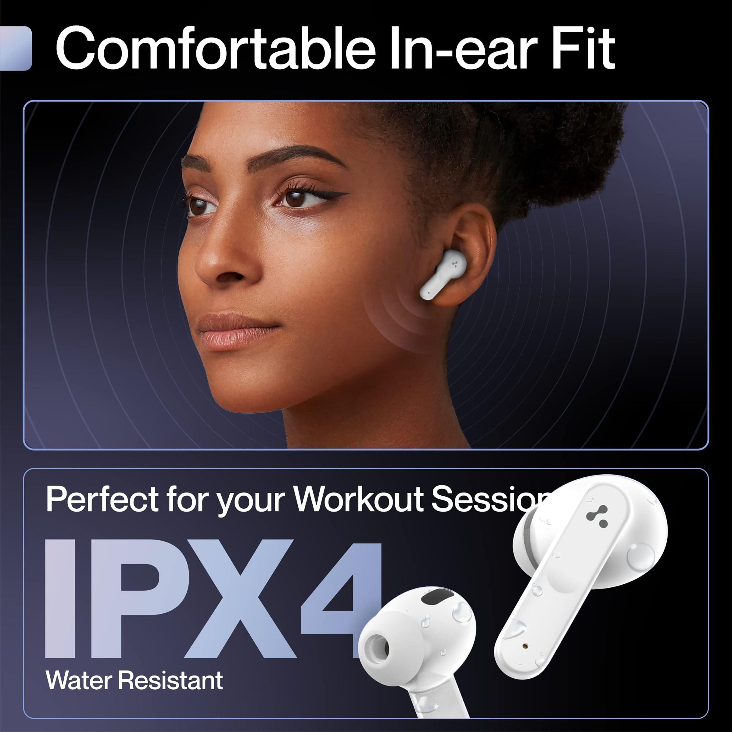 ambrane Dots Sense FGHS000078 TWS Earbuds with Environmental Noise Cancellation (IPX4 Water Proof, High Bass, White)_6