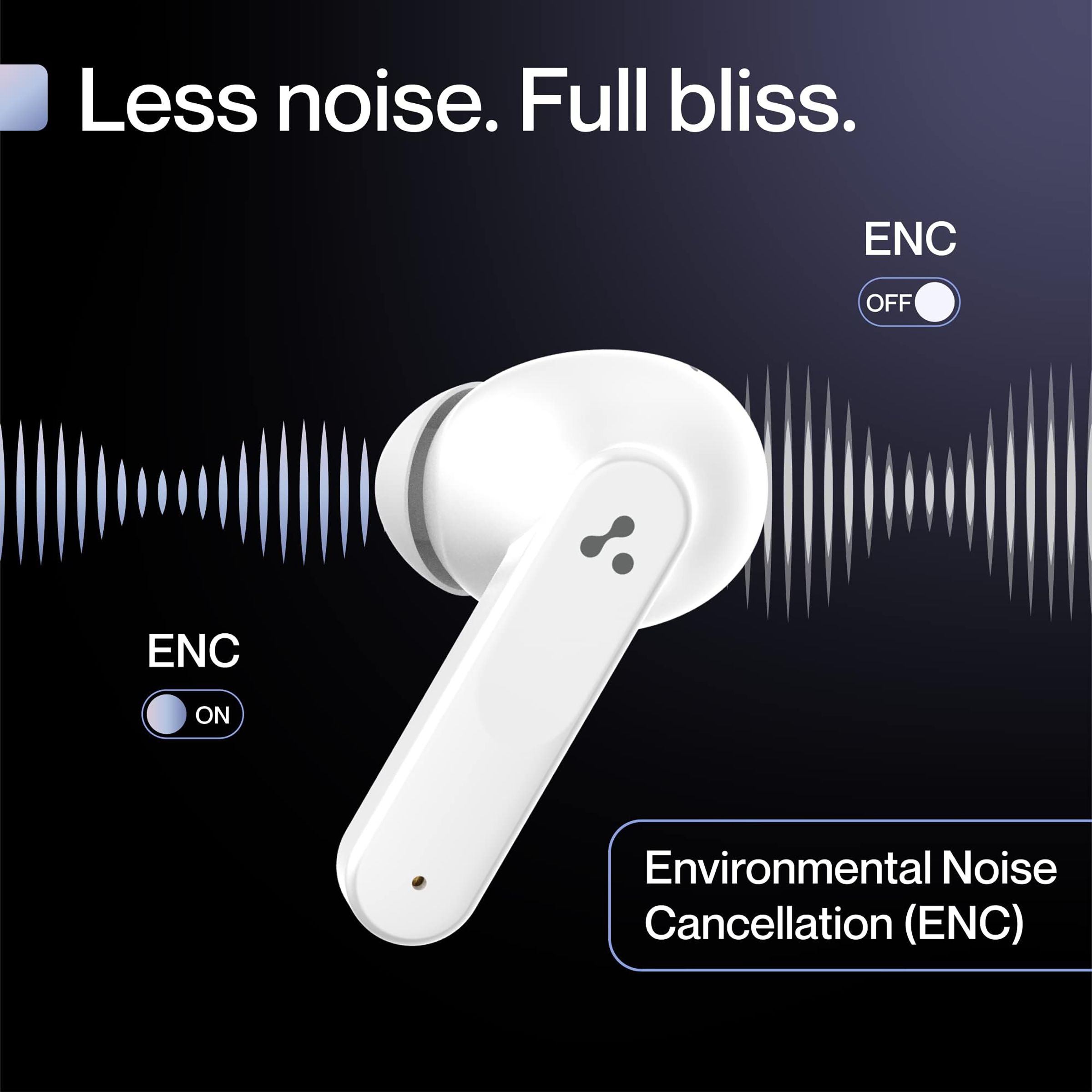 ambrane Dots Sense FGHS000078 TWS Earbuds with Environmental Noise Cancellation (IPX4 Water Proof, High Bass, White)_7