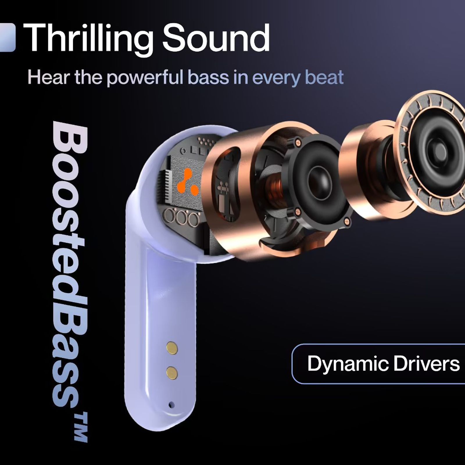 ambrane Dots Sense TWS Earbuds with Environmental Noise Cancellation (IPX4 Water Resistant, Upto 21 Hours Playback, Purple)_4