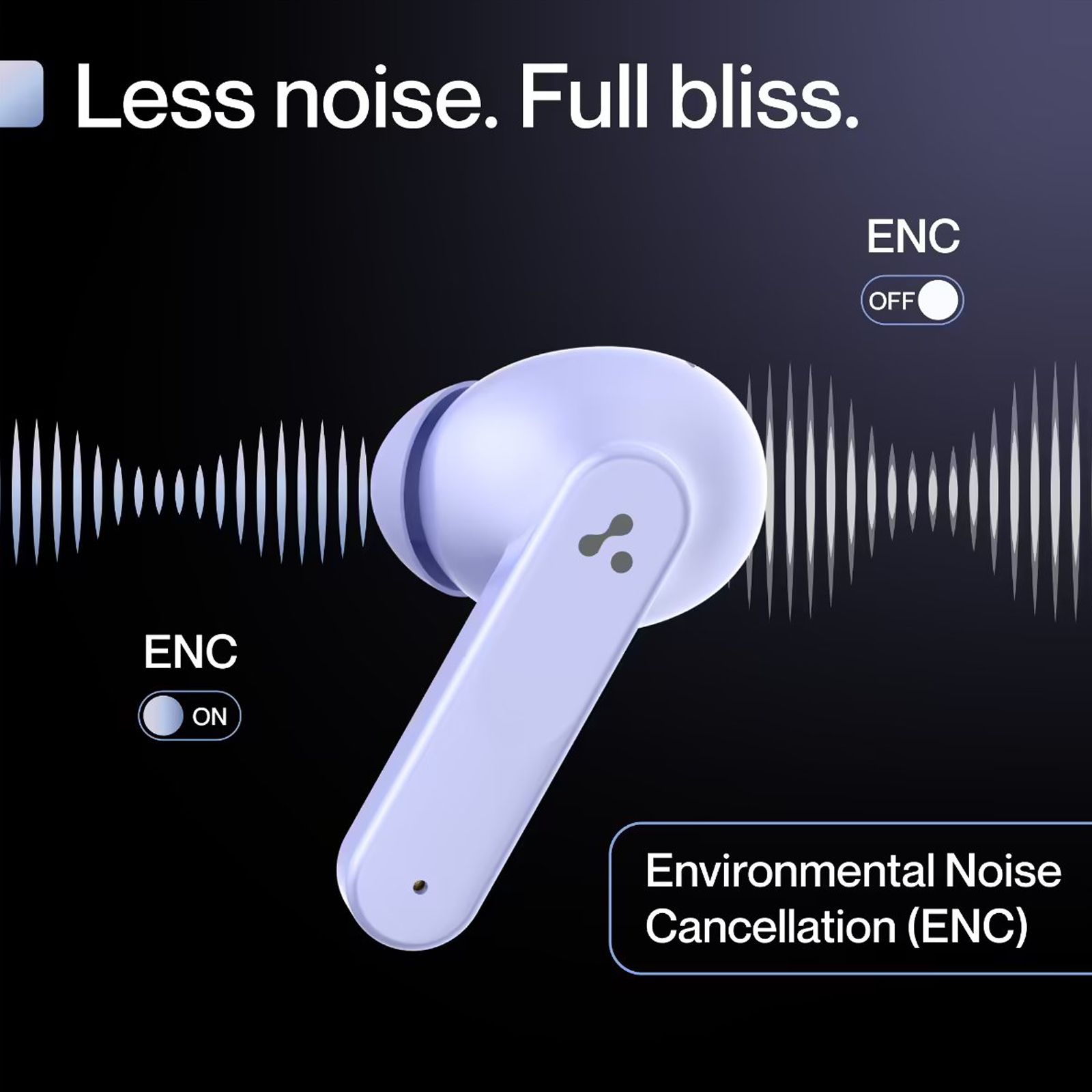 ambrane Dots Sense TWS Earbuds with Environmental Noise Cancellation (IPX4 Water Resistant, Upto 21 Hours Playback, Purple)_7