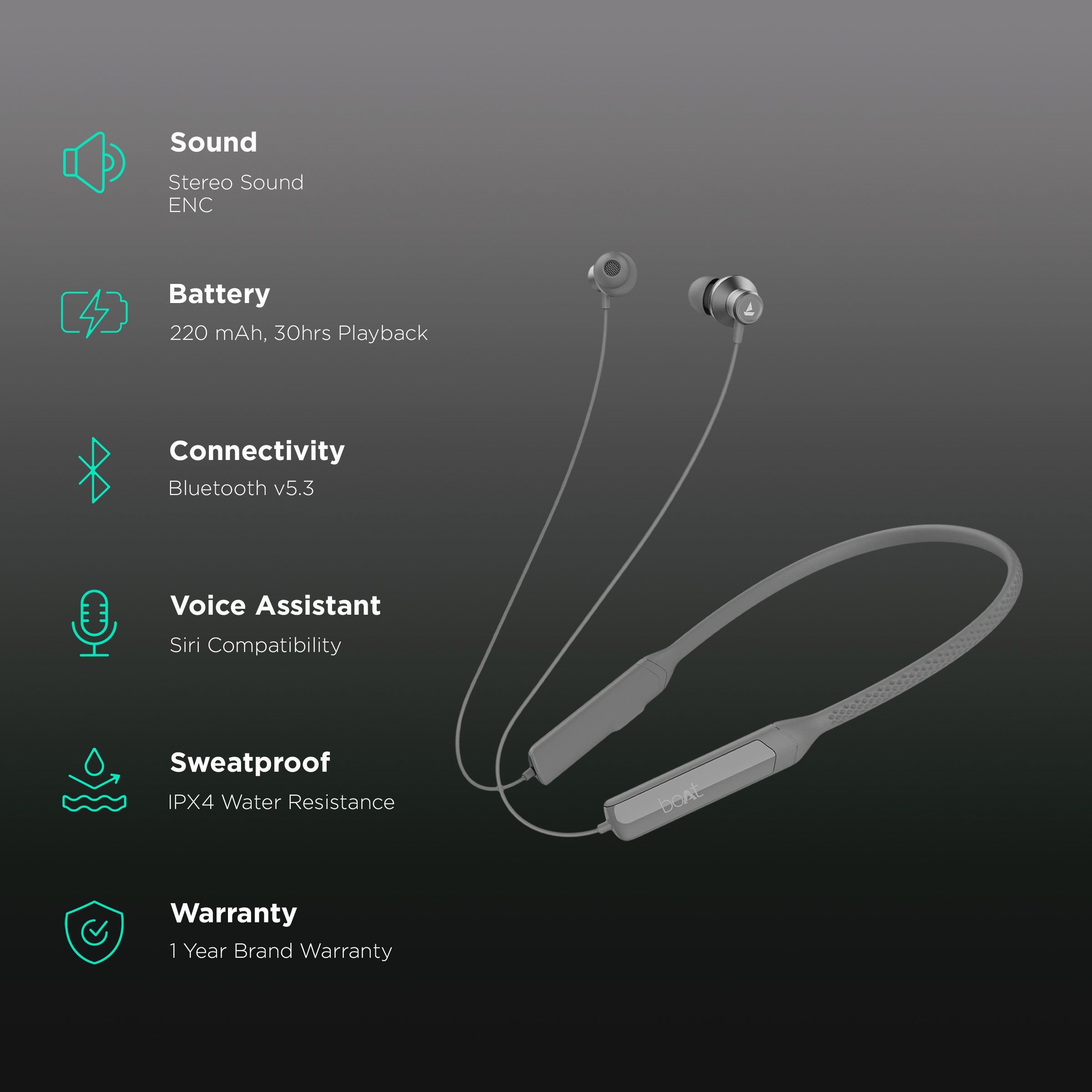 boAt Rockerz Apex Neckband with Environmental Noise Cancellation (IPX4 Water Resistant, ASAP Charge, Classic Grey)_2