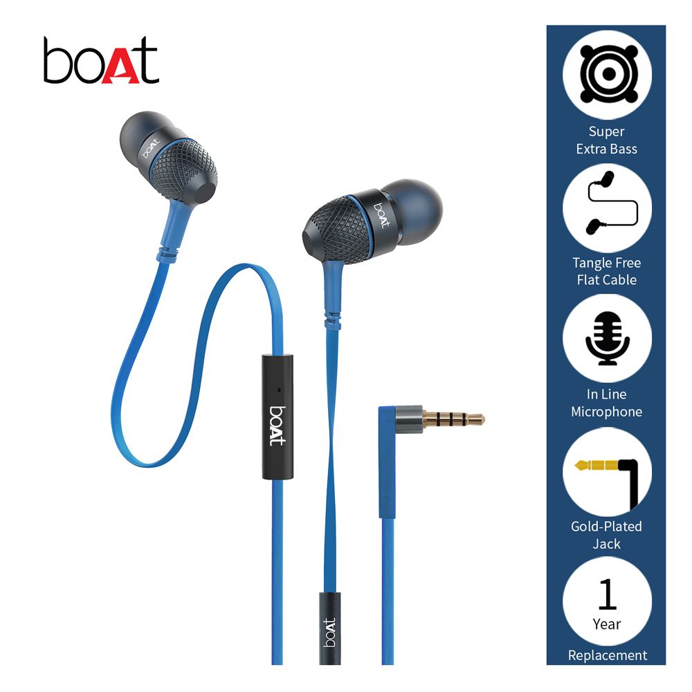 boAt Bassheads 220 Wired Earphone with Mic (In Ear, Blue)_10
