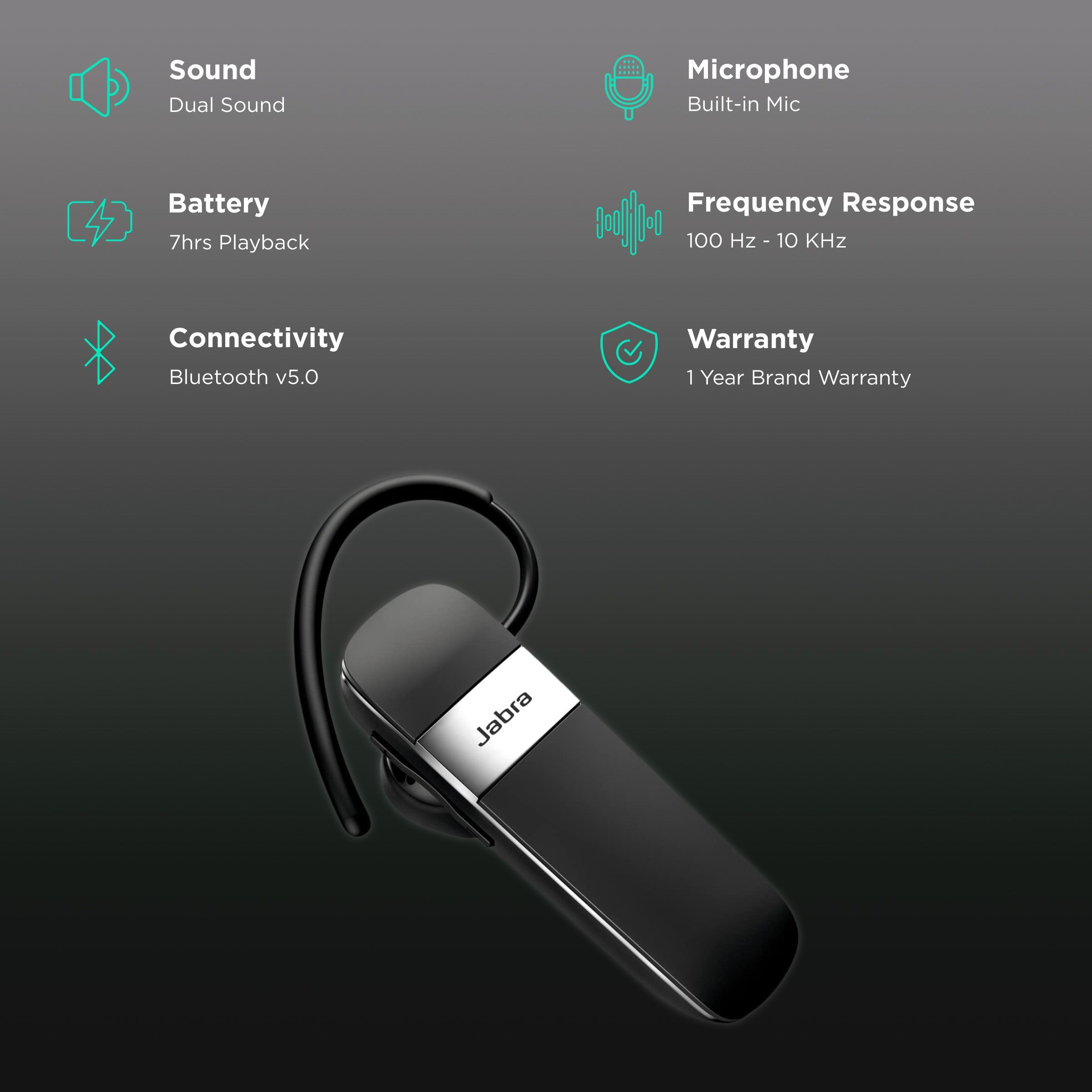 Jabra Talk 15 SE 100-92200901-40 Bluetooth Mono Headset (11mm Dynamic Speaker, 2 Active Connections, Black)_2