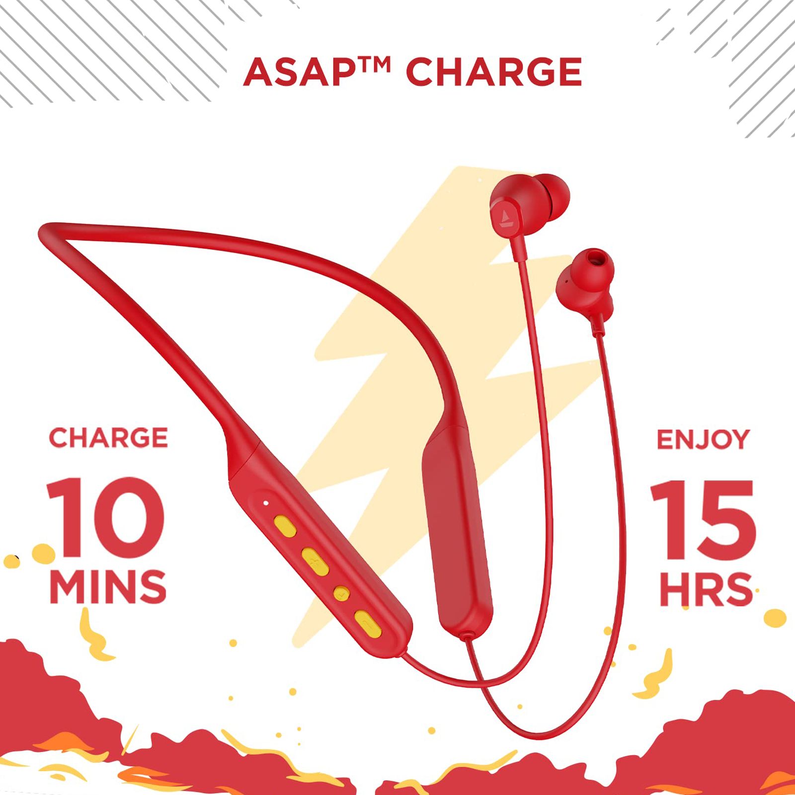 boAt Rockerz 378 Neckband (IPX5 Water Resistant, ASAP Charge, Red)_5