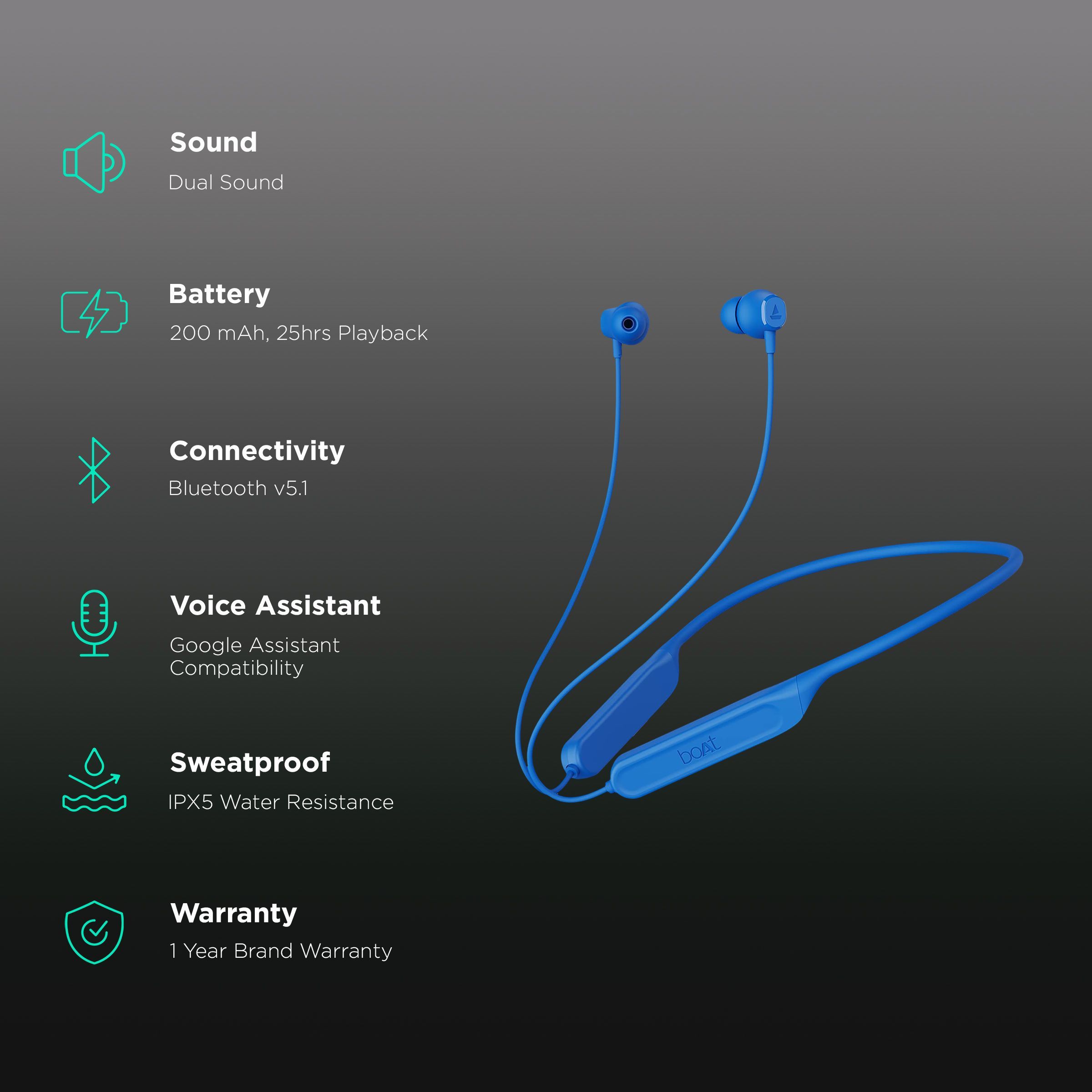 boAt Rockerz 378 Neckband (IPX5 Water Resistant, ASAP Charge, Electric Blue)_2