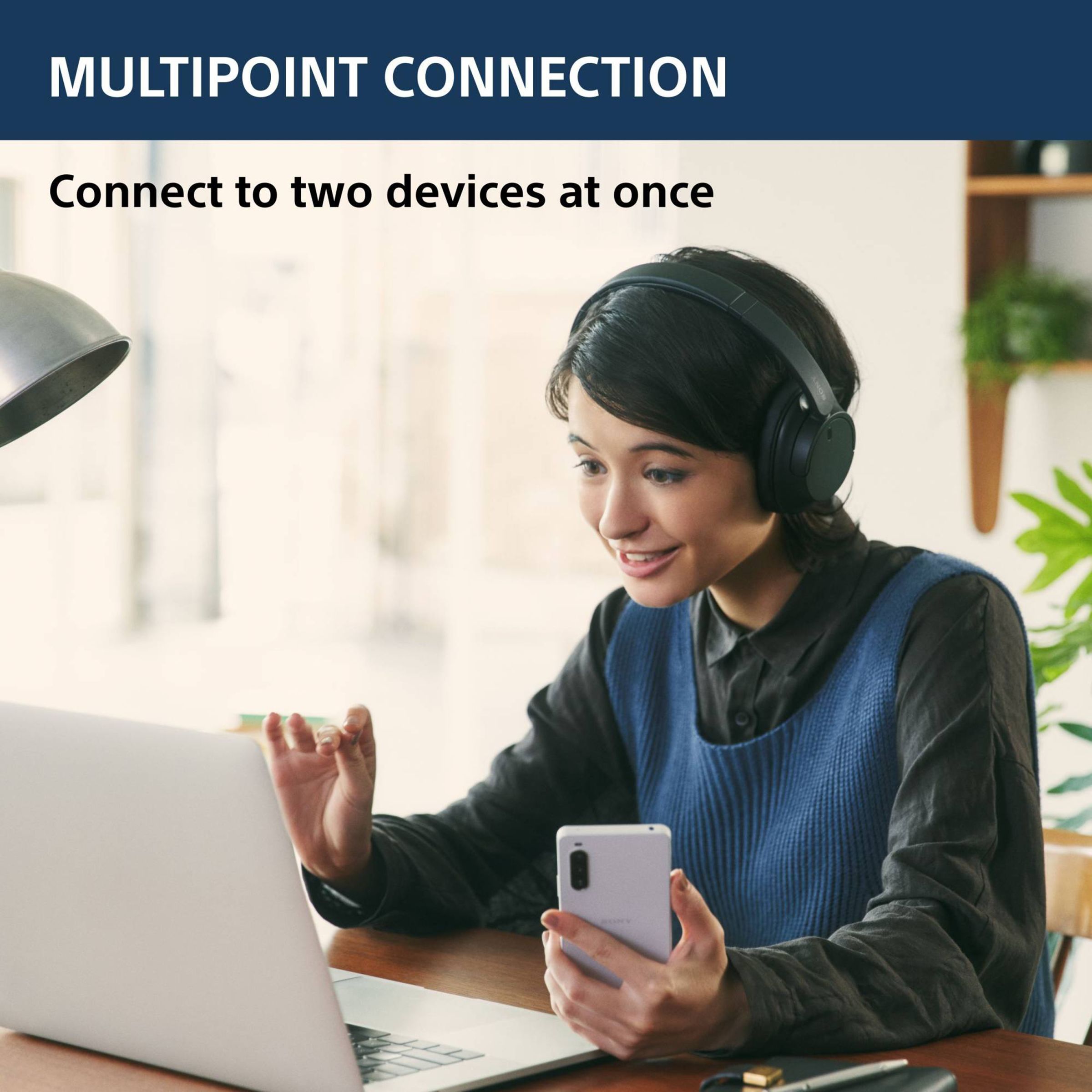 SONY WH-CH720N Bluetooth Headphone with Mic (Dual Noise Sensor Technology, Over Ear, Blue)_7