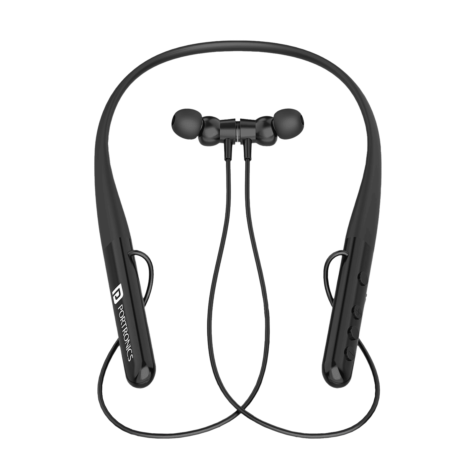 PORTRONICS Harmonics Z3 Neckband (IPX5 Water Resistant, Upto 30 Hours Playback, Black) PORTRONICS Harmonics Z3 Neckband (IPX5 Water Resistant, Upto 30 Hours Playback, Black)_1