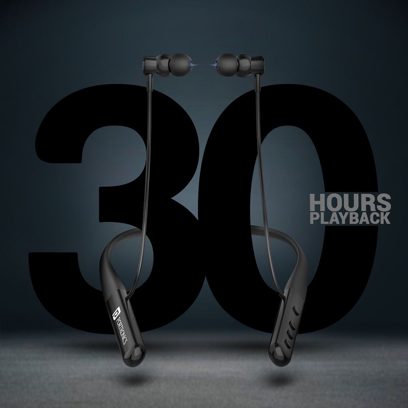 PORTRONICS Harmonics Z3 Neckband (IPX5 Water Resistant, Upto 30 Hours Playback, Black) PORTRONICS Harmonics Z3 Neckband (IPX5 Water Resistant, Upto 30 Hours Playback, Black)_10