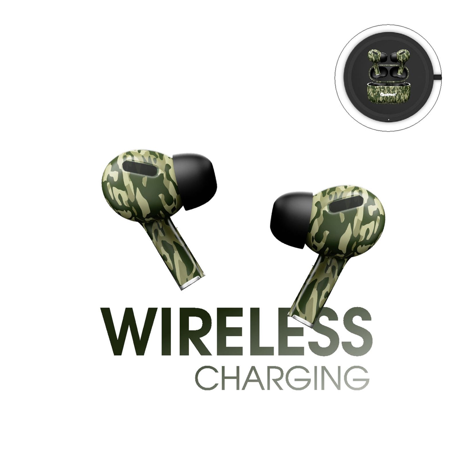 Candytech AirCamo Pro TWS Earbuds with Environmental Noise Cancellation (IPX4, Green)_4