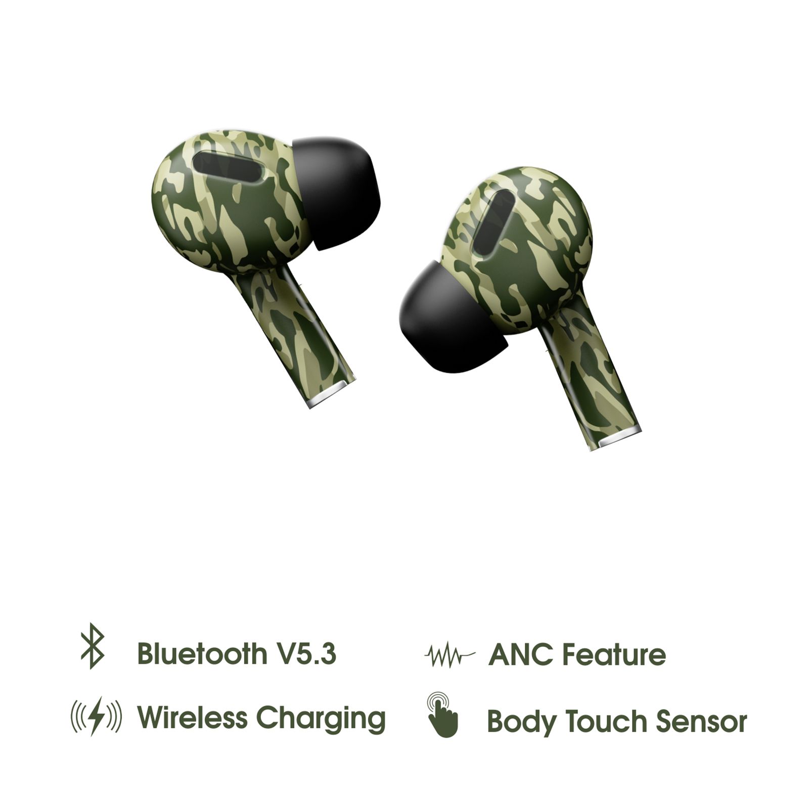 Candytech AirCamo Pro TWS Earbuds with Environmental Noise Cancellation (IPX4, Green)_6