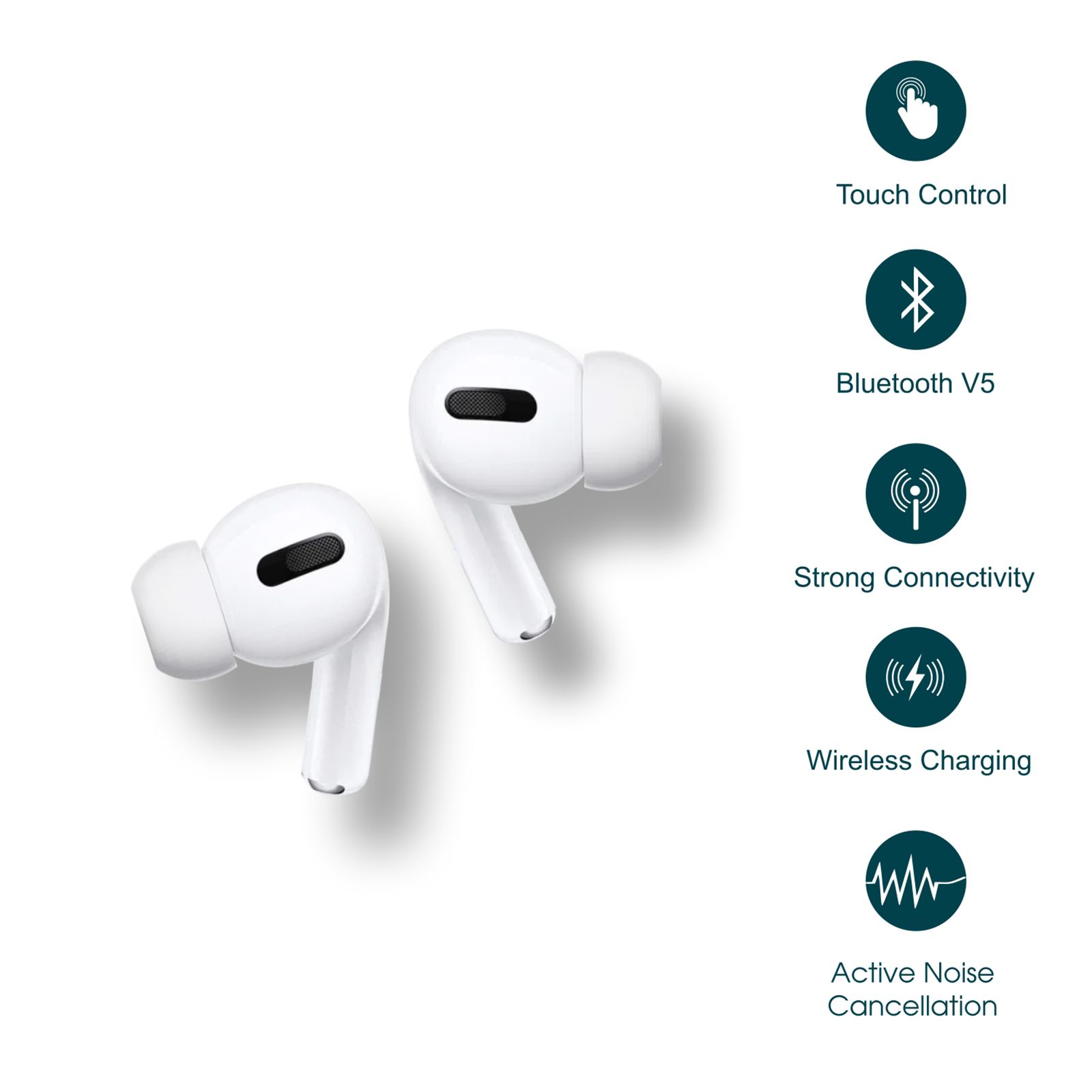 Candytech Air Candy Pro TWS Earbuds with Active Noise Cancellation (White)_3