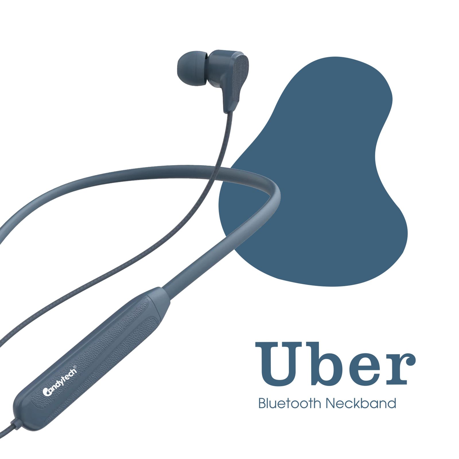 Candytech Uber Neckband (Sweat Proof, Magnetic Smartbuds, Black)_4