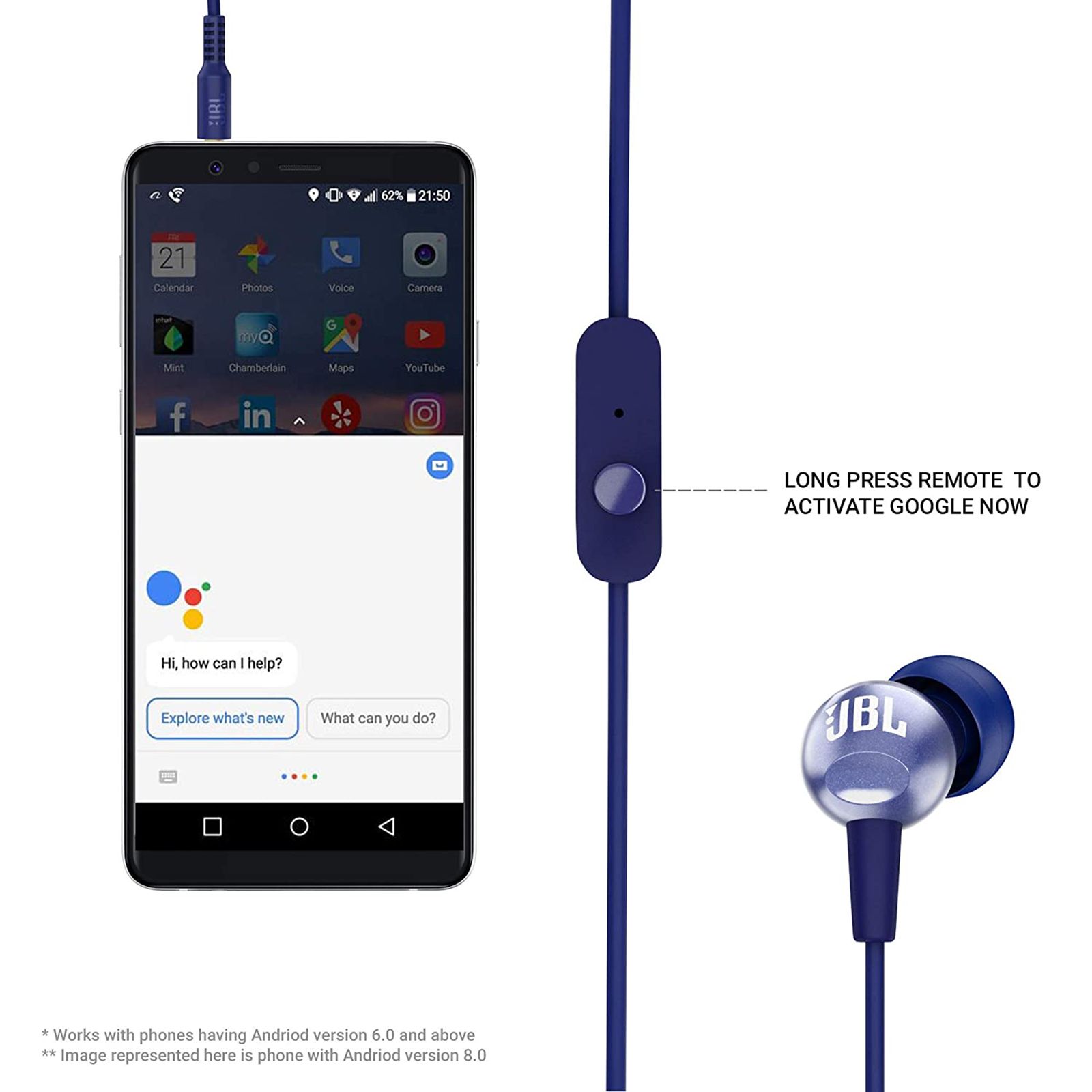 JBL C200SI Wired Earphone with Mic (In Ear, Blue)_8