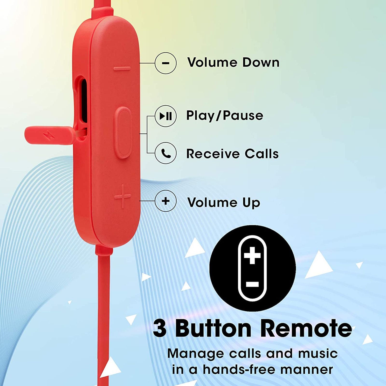 JBL Tune JBLT125BTCOR Neckband (Fast Charging Capability, Coral)_7