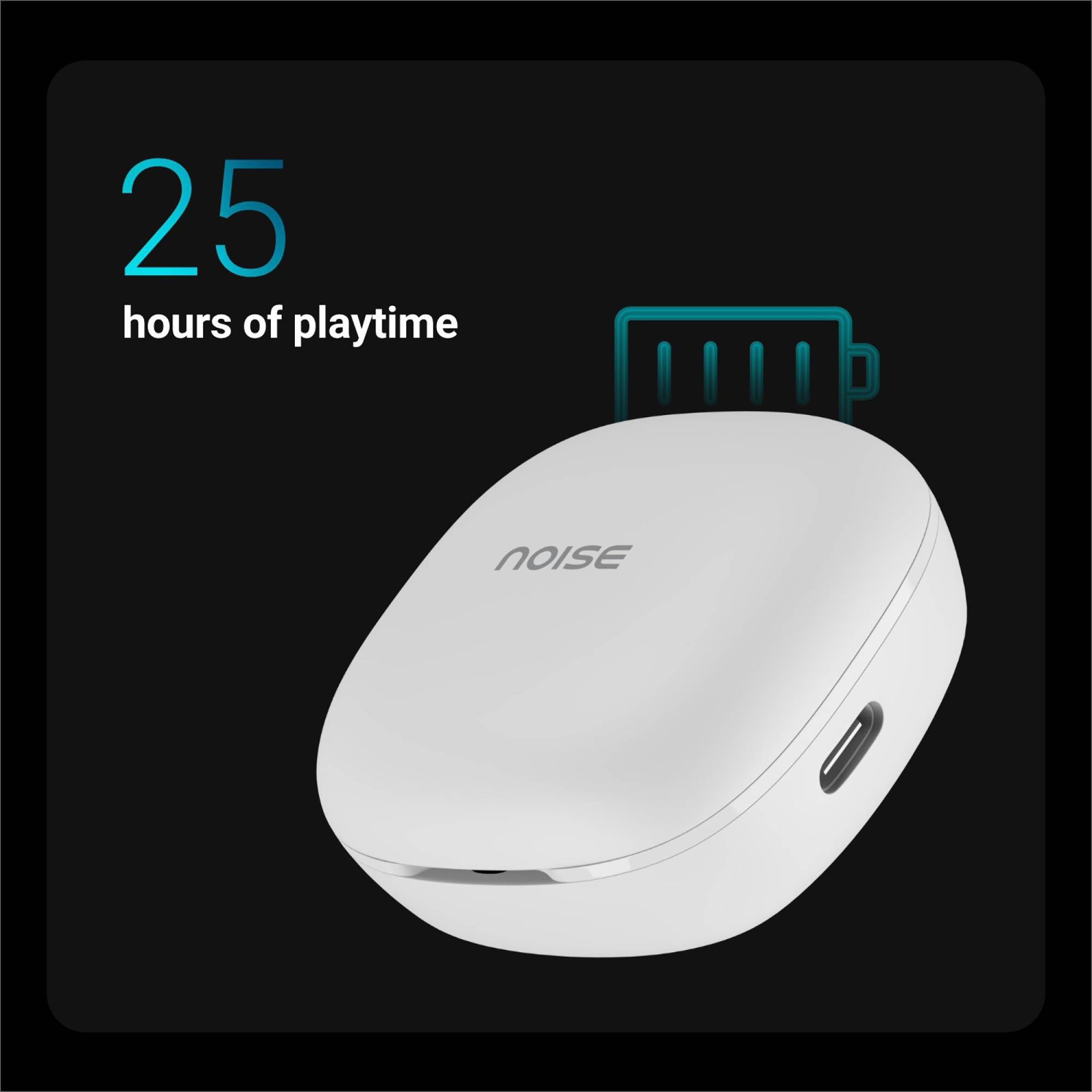 noise Air Buds Pro 2 TWS Earbuds with Active Noise Cancellation (IPX5 Water Resistant, Upto 25 Hours Playback, Snow White)_10