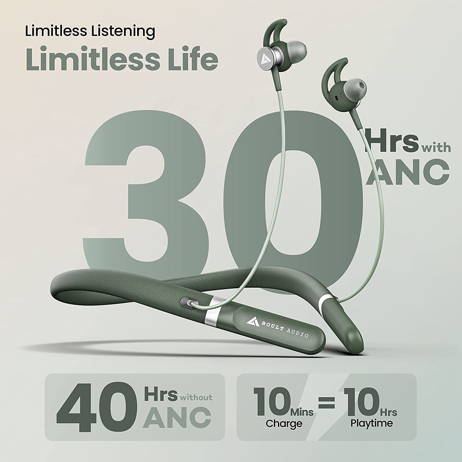 GOBOULT Curve ANC BA-MY-Curve ANC Neckband with Active Noise Cancellation (IPx5, Water Resistant, 40 Hours Playback Time, Green)_9