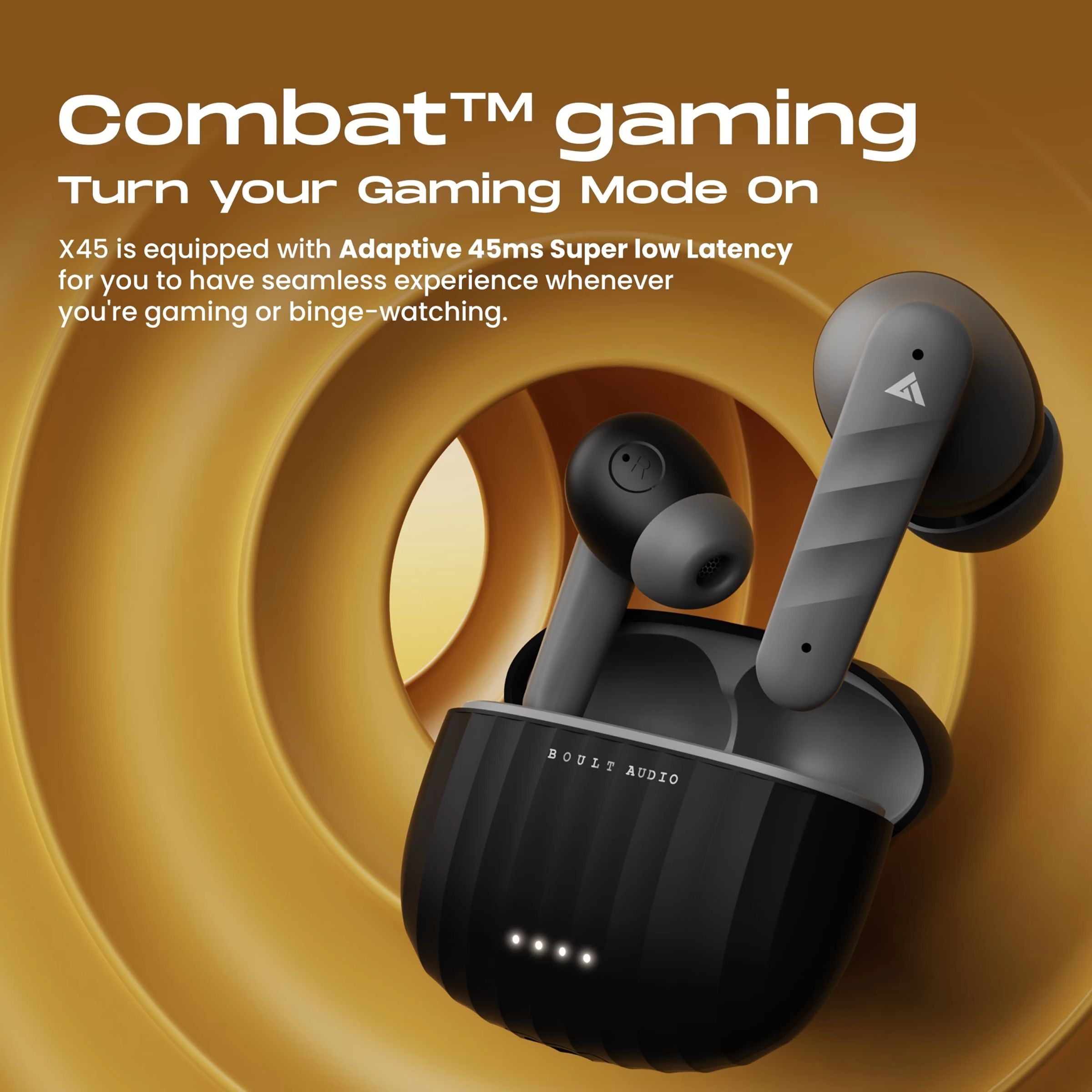 GOBOULT Airbass X45 TWS Earbuds with Environmental Noise Cancellation (IPX5 Water Resistant, 40 Hours Playtime, Black)_6