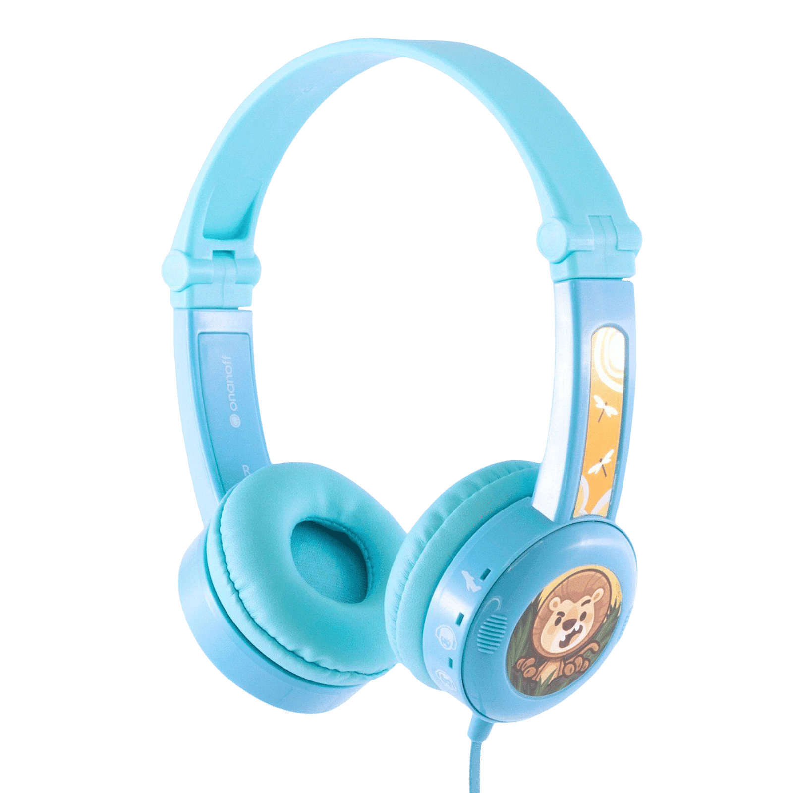 onanoff Buddyphones BP-TRAVEL-BLUE Wired Headphone with Mic (On Ear, Blue)_3