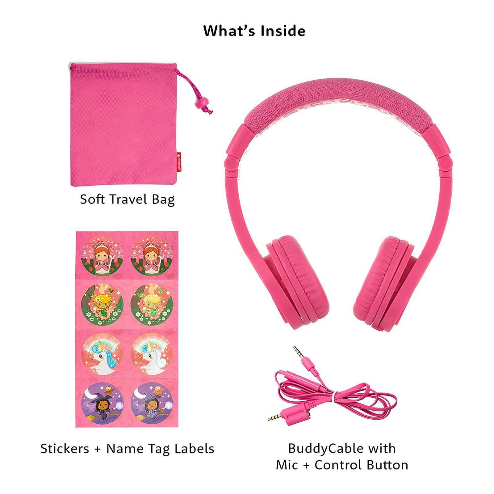 onanoff Buddyphones Explore BP-EXPLOREP-PINK Wired Headphone with Mic (On Ear, Pink)_7