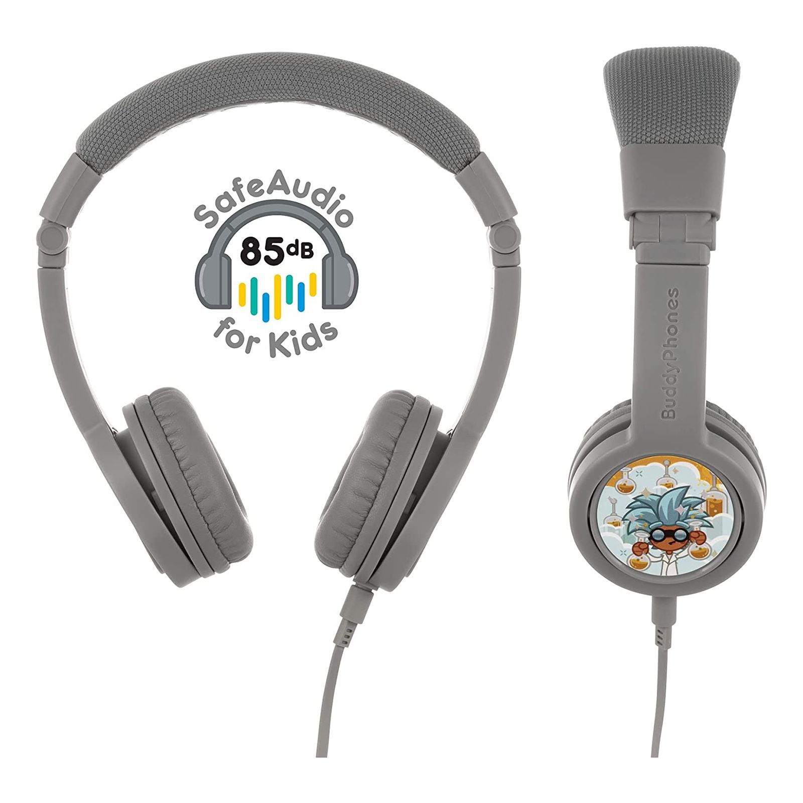 onanoff Buddyphones Explore BP-EXPLOREP-GREY Wired Headphone with Mic (On Ear, Grey) onanoff Buddyphones Explore BP-EXPLOREP-GREY Wired Headphone with Mic (On Ear, Grey)_3