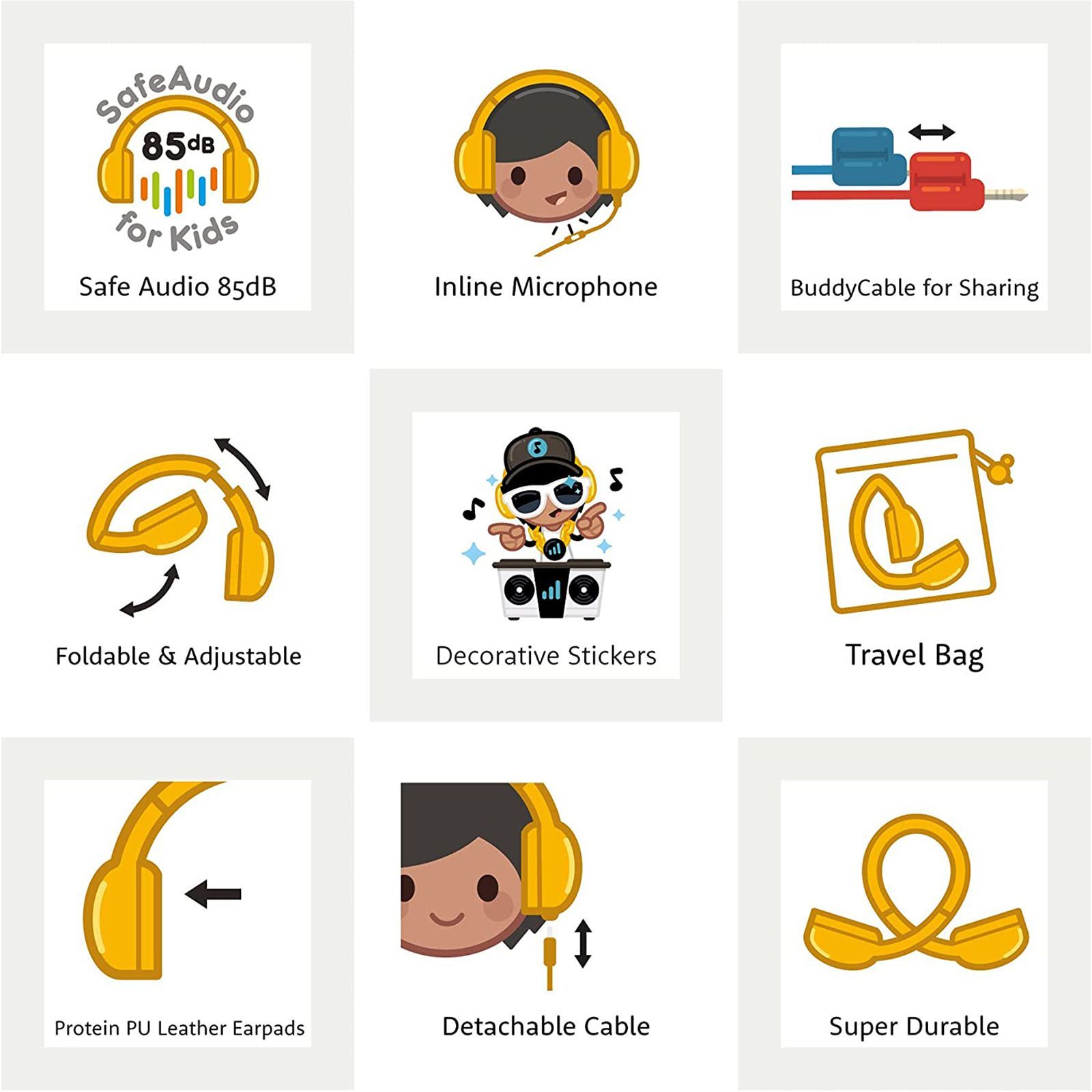 onanoff Buddyphones Explore BP-EXPLOREP-GREY Wired Headphone with Mic (On Ear, Grey) onanoff Buddyphones Explore BP-EXPLOREP-GREY Wired Headphone with Mic (On Ear, Grey)_6