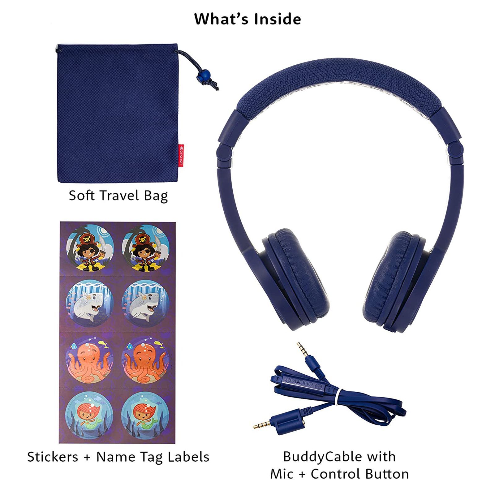 onanoff BuddyPhones Explore+ Wired Headphone with Mic (On Ear, Deep Blue) onanoff BuddyPhones Explore+ Wired Headphone with Mic (On Ear, Deep Blue)_3