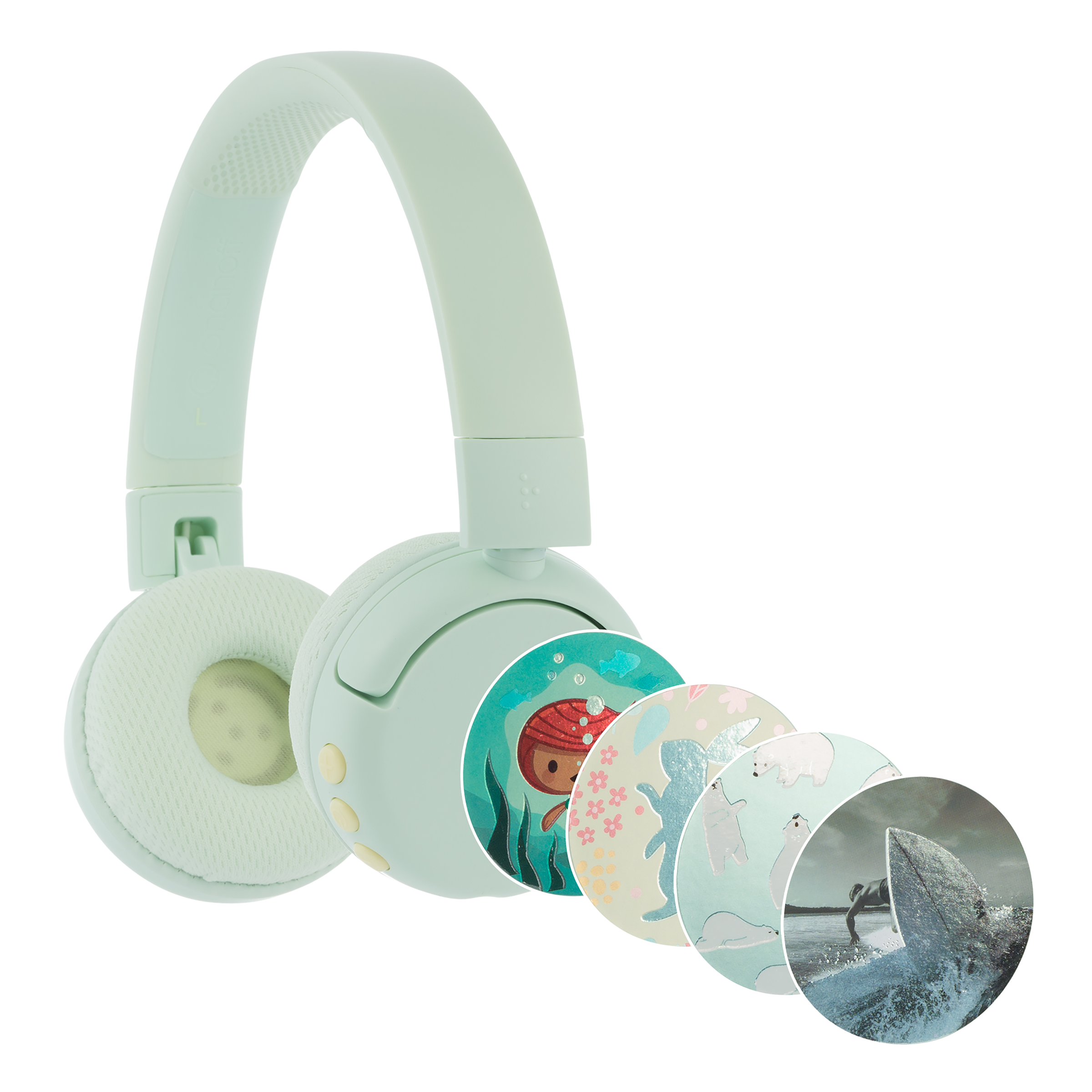 onanoff BuddyPhones Pop Fun Wired Headphone with Mic (On Ear, Green)_4