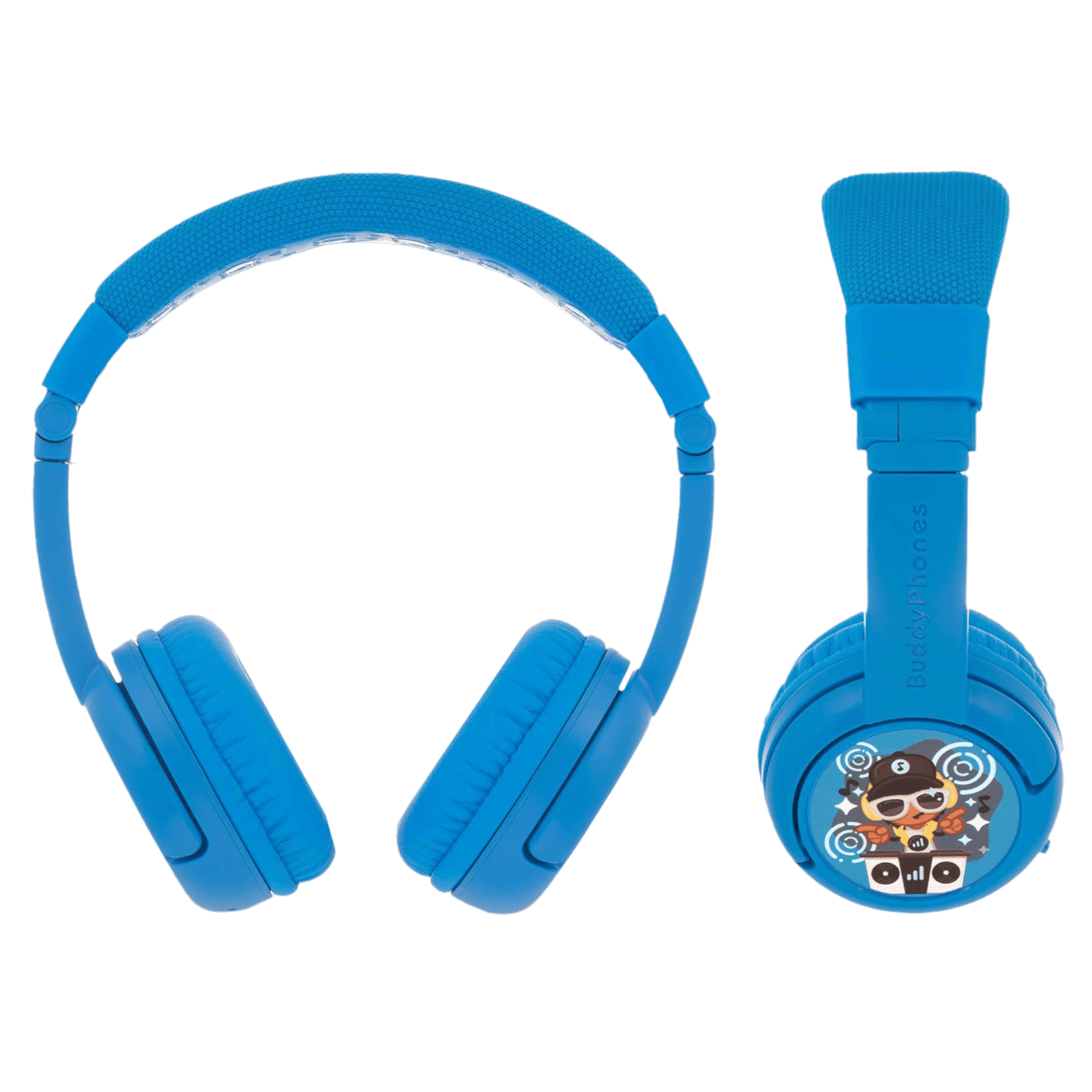 onanoff BuddyPhones Play Plus BT-BP-PLAYP-DP Bluetooth Headphone With Mic (Upto 20 Hours Playback, On Ear, Blue)_3