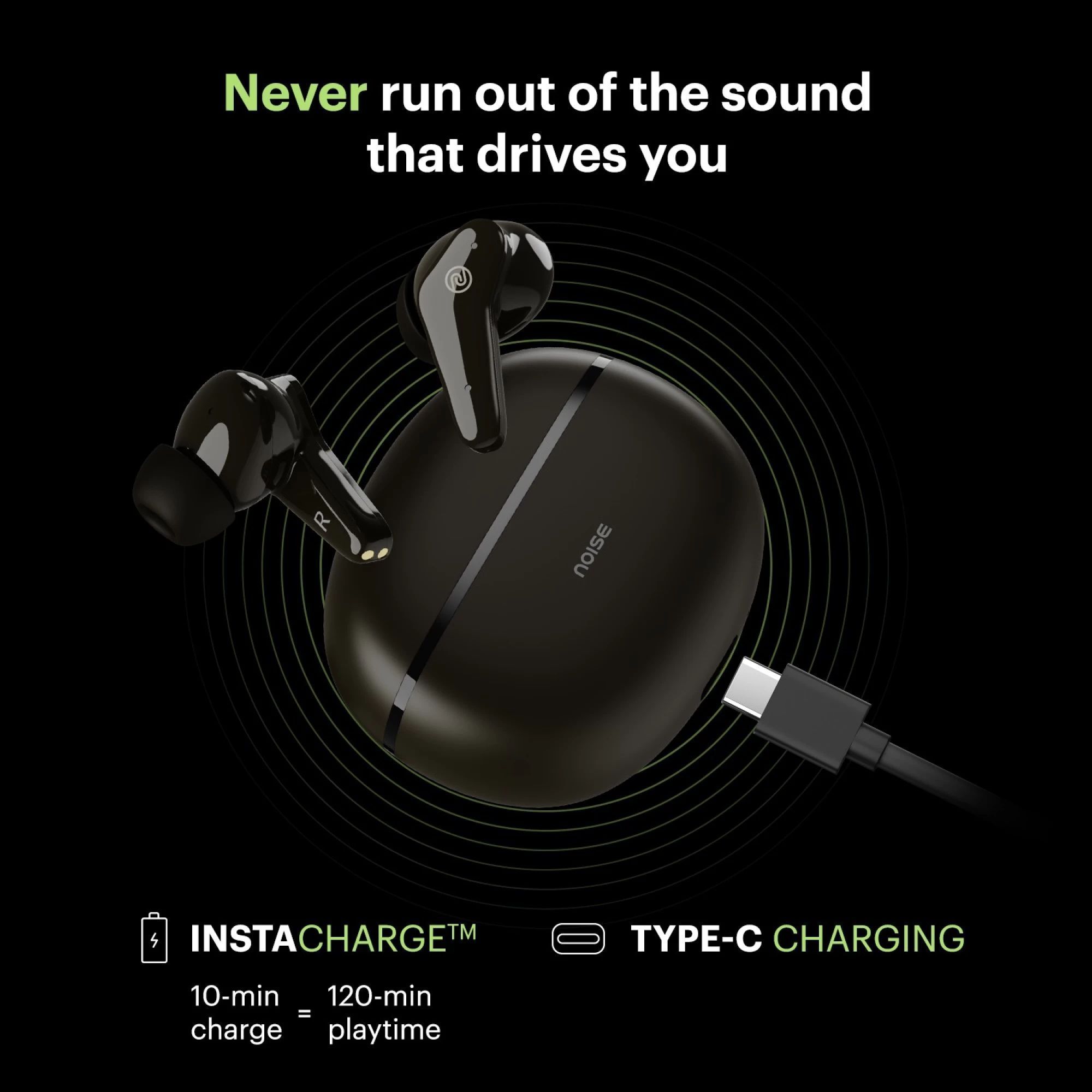 noise Buds VS102 Plus TWS Earbuds with Environmental Noise Cancellation (IPX5 Water Resistant, 11mm Driver, Jet Black)_5