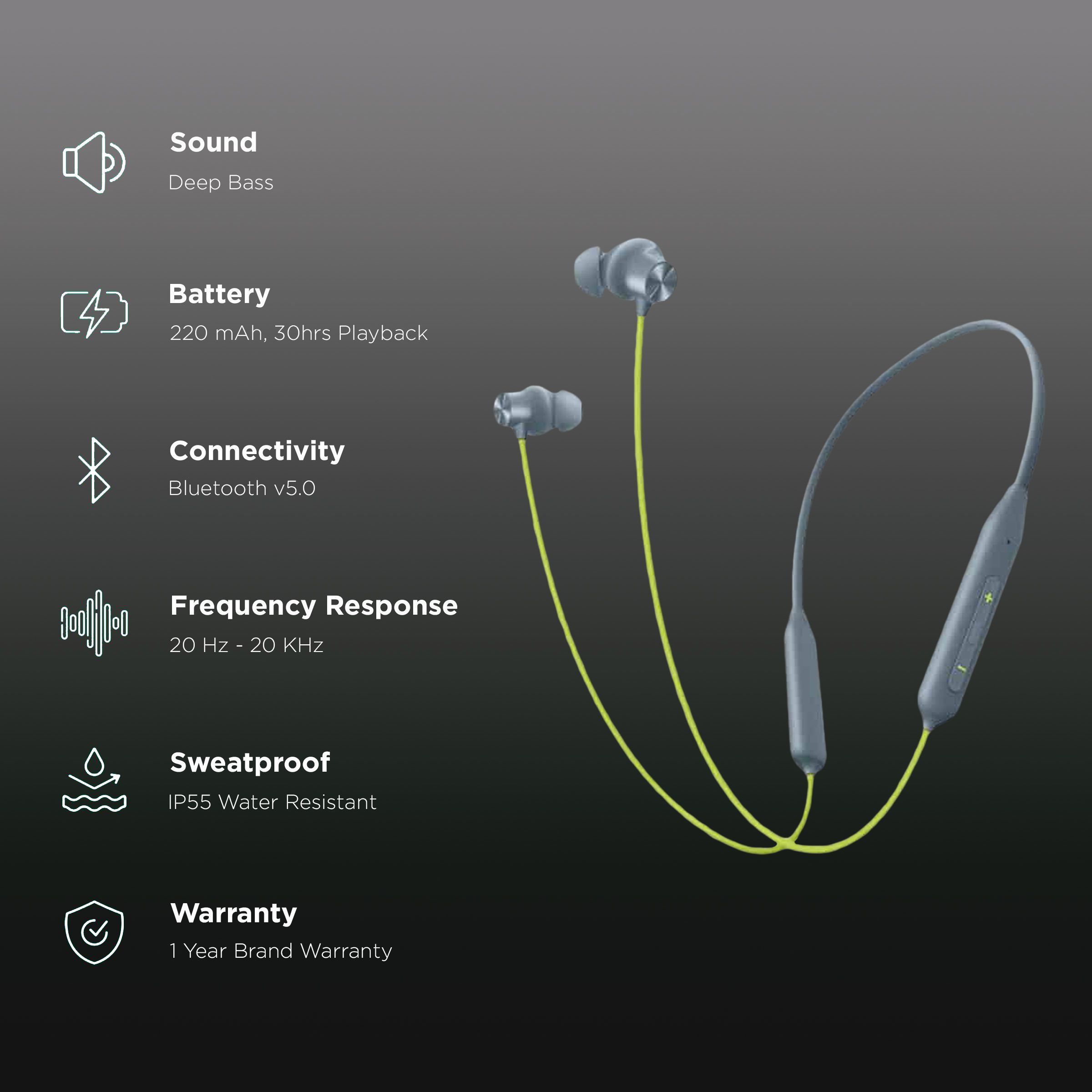 OnePlus Bullets Wireless Z2 5481136578 Neckband with AI Noise Cancellation (IP55 Water & Sweat Resistant, Upto 30 Hours Playback, Jazz Green)_2