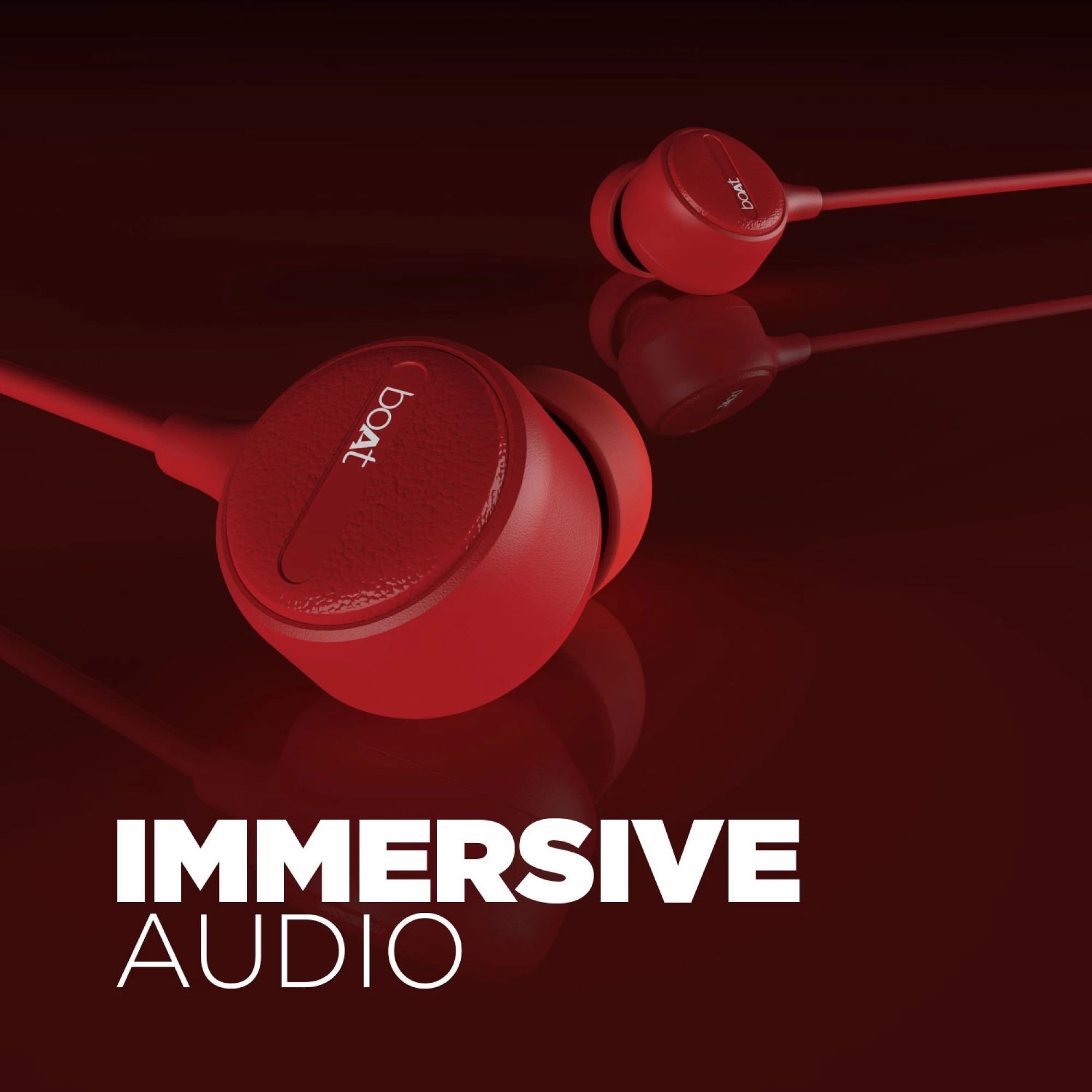 boAt Bassheads 103 Wired Earphone with Mic (In Ear, Red)_3