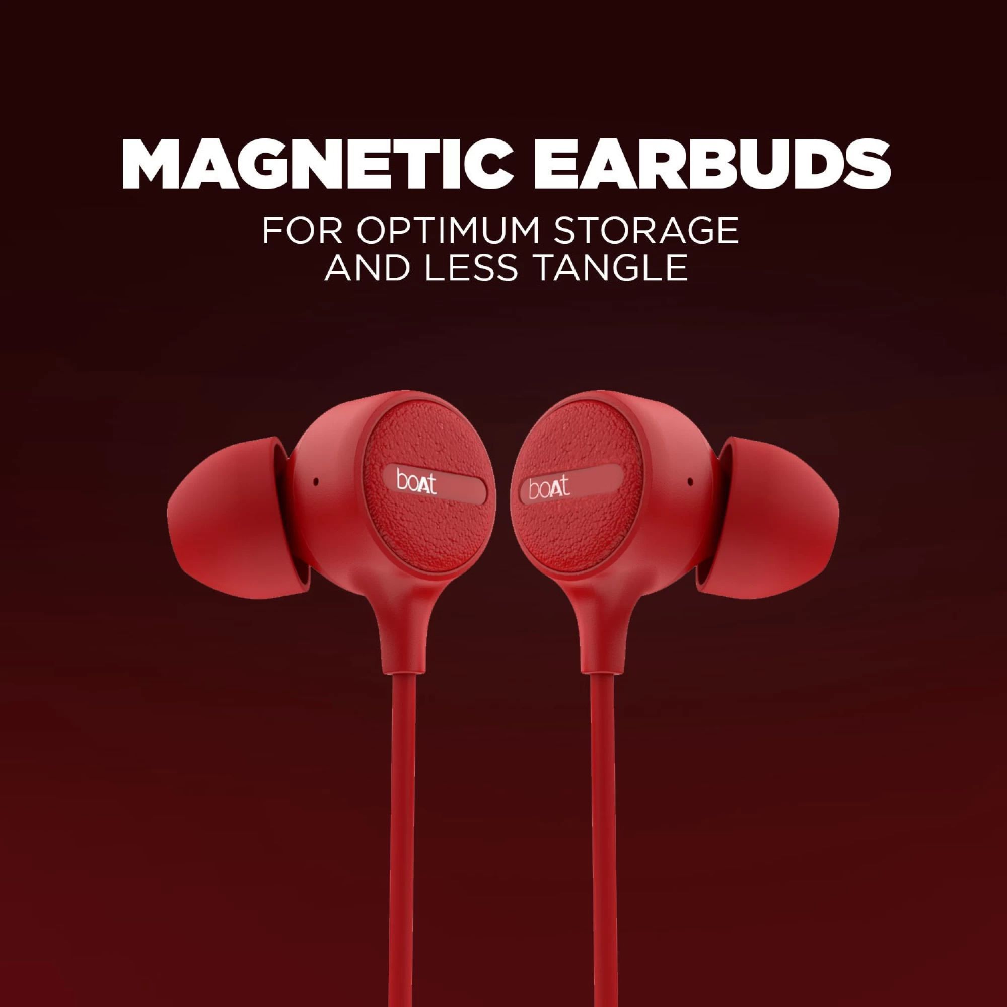 boAt Bassheads 103 Wired Earphone with Mic (In Ear, Red)_4