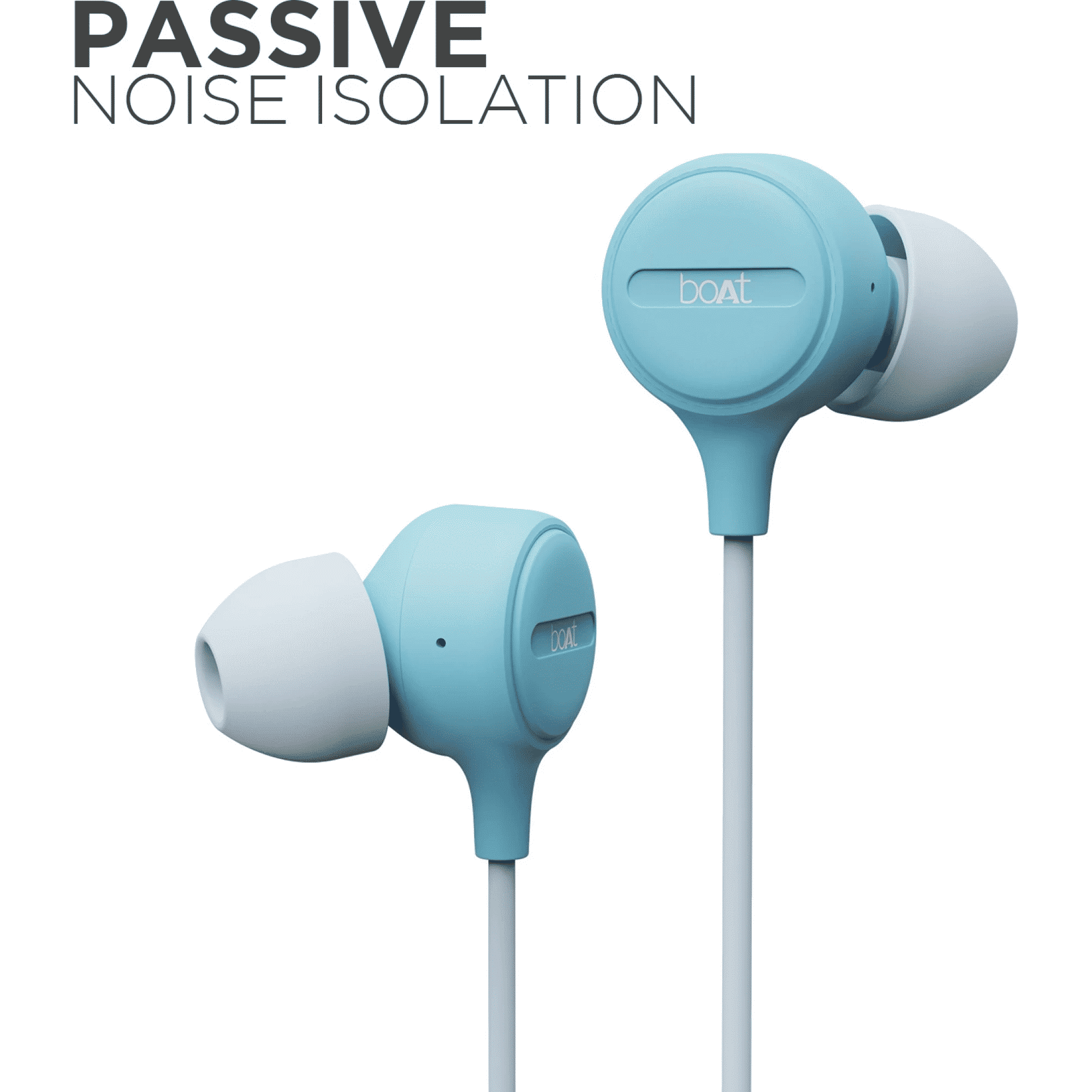 boAt Bassheads 103 Wired Earphone with Mic (In Ear, Mint Blue)_5