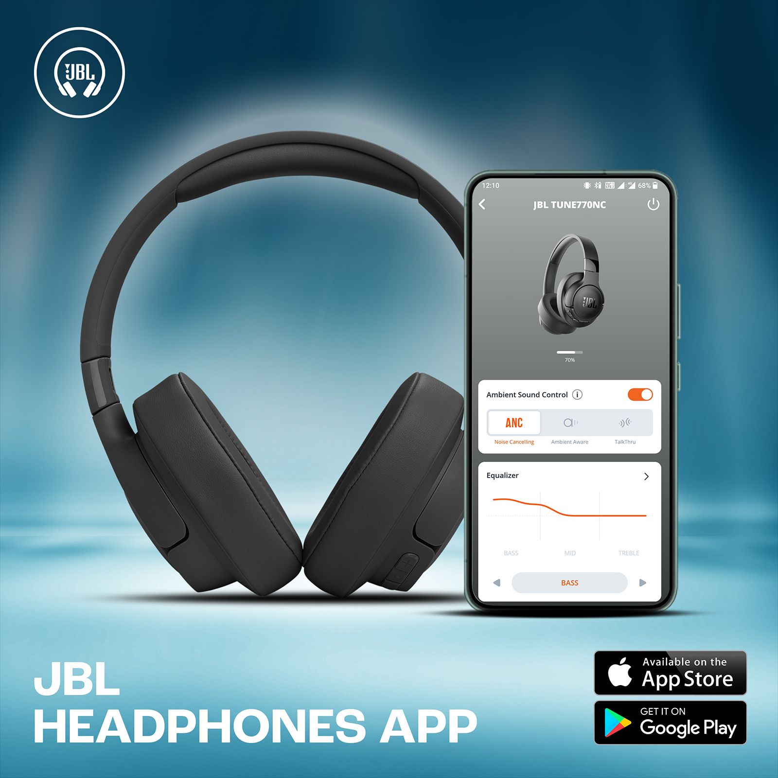 JBL Tune 770NC Bluetooth Headphone with Adaptive Noise Cancellation (Pure Bass Sound, Over Ear, Black) JBL Tune 770NC Bluetooth Headphone with Adaptive Noise Cancellation (Pure Bass Sound, Over Ear, Black)_15