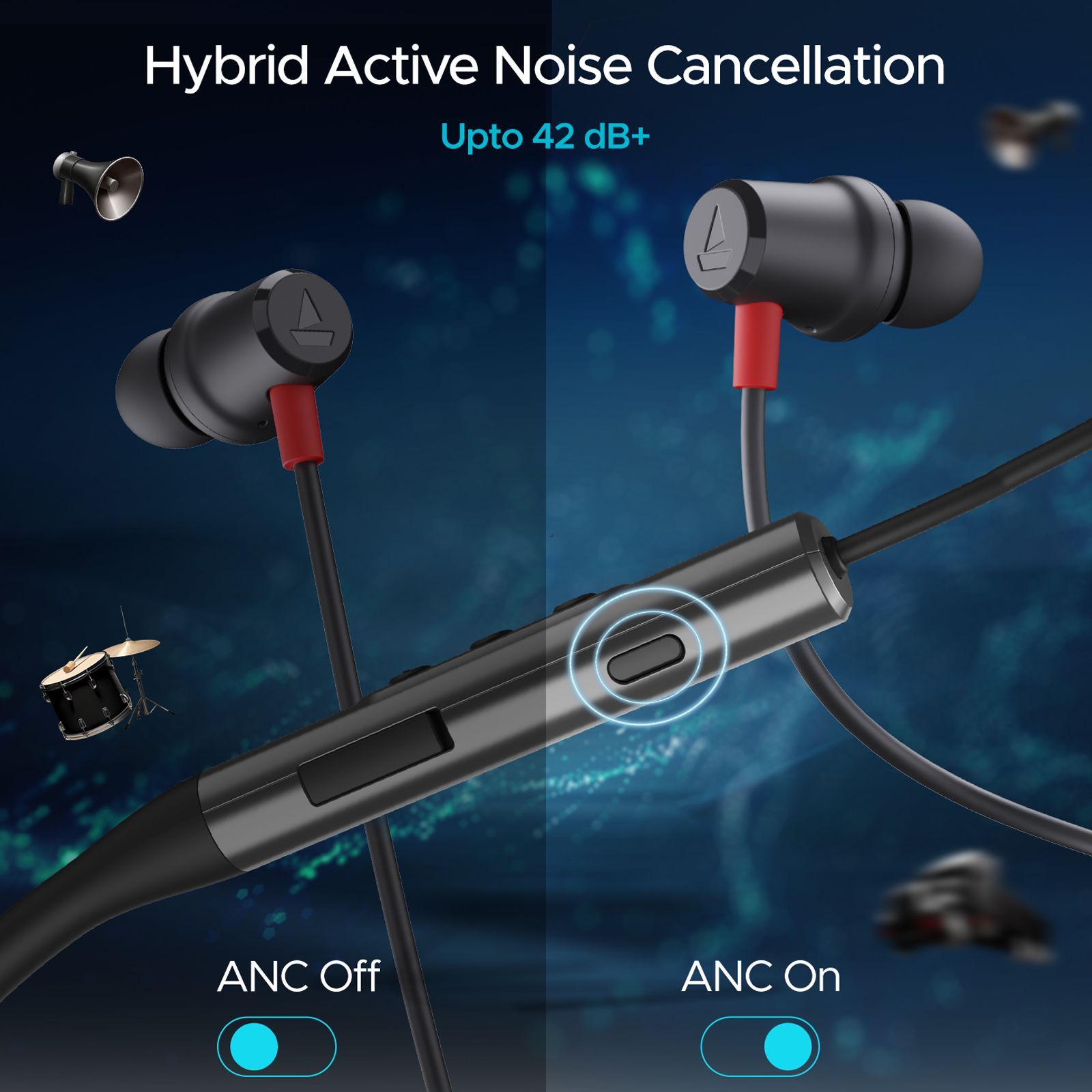 boAt Nirvana 525ANC Neckband with Active Noise Cancellation (IPX5 Water Resistant, Dual Pairing, Space Black) boAt Nirvana 525ANC Neckband with Active Noise Cancellation (IPX5 Water Resistant, Dual Pairing, Space Black)_5