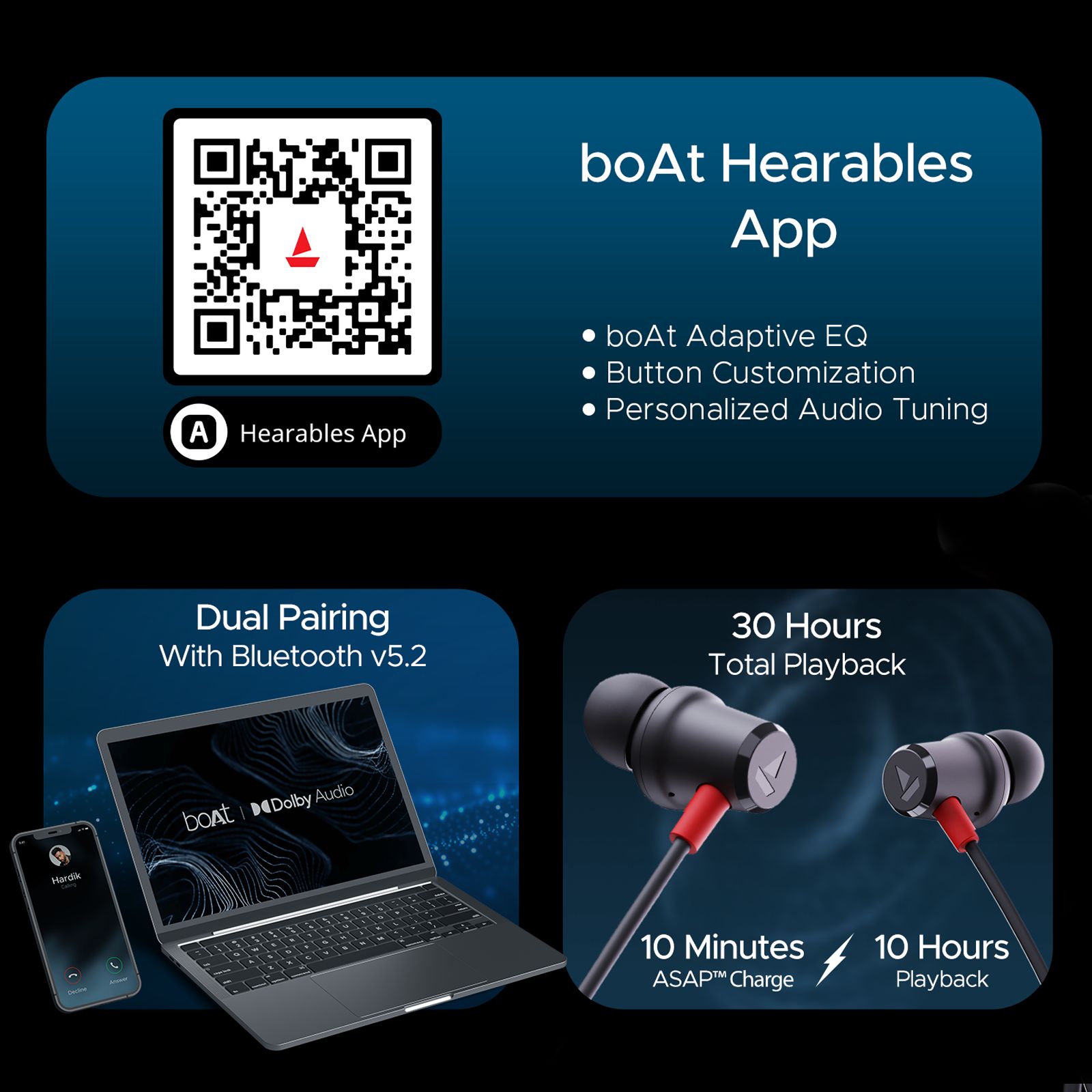 boAt Nirvana 525ANC Neckband with Active Noise Cancellation (IPX5 Water Resistant, Dual Pairing, Space Black) boAt Nirvana 525ANC Neckband with Active Noise Cancellation (IPX5 Water Resistant, Dual Pairing, Space Black)_3