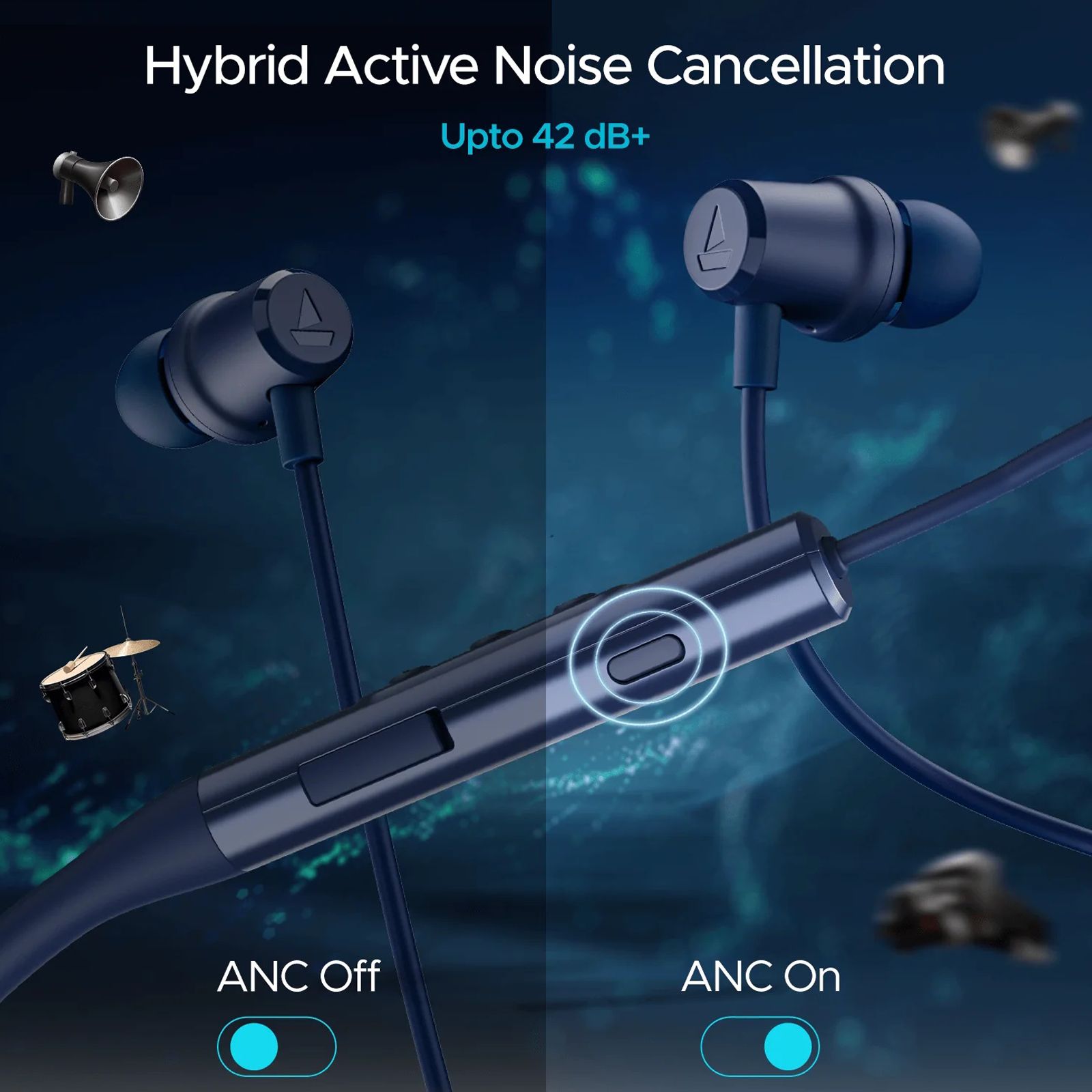 boAt Nirvana 525 ANC Neckband with Active Noise Cancellation (IPX5 Water Resistant, Dual Pairing, Celestial Blue) boAt Nirvana 525 ANC Neckband with Active Noise Cancellation (IPX5 Water Resistant, Dual Pairing, Celestial Blue)_7