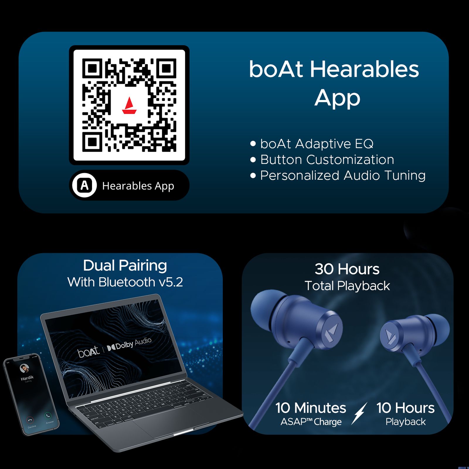 boAt Nirvana 525 ANC Neckband with Active Noise Cancellation (IPX5 Water Resistant, Dual Pairing, Celestial Blue) boAt Nirvana 525 ANC Neckband with Active Noise Cancellation (IPX5 Water Resistant, Dual Pairing, Celestial Blue)_2