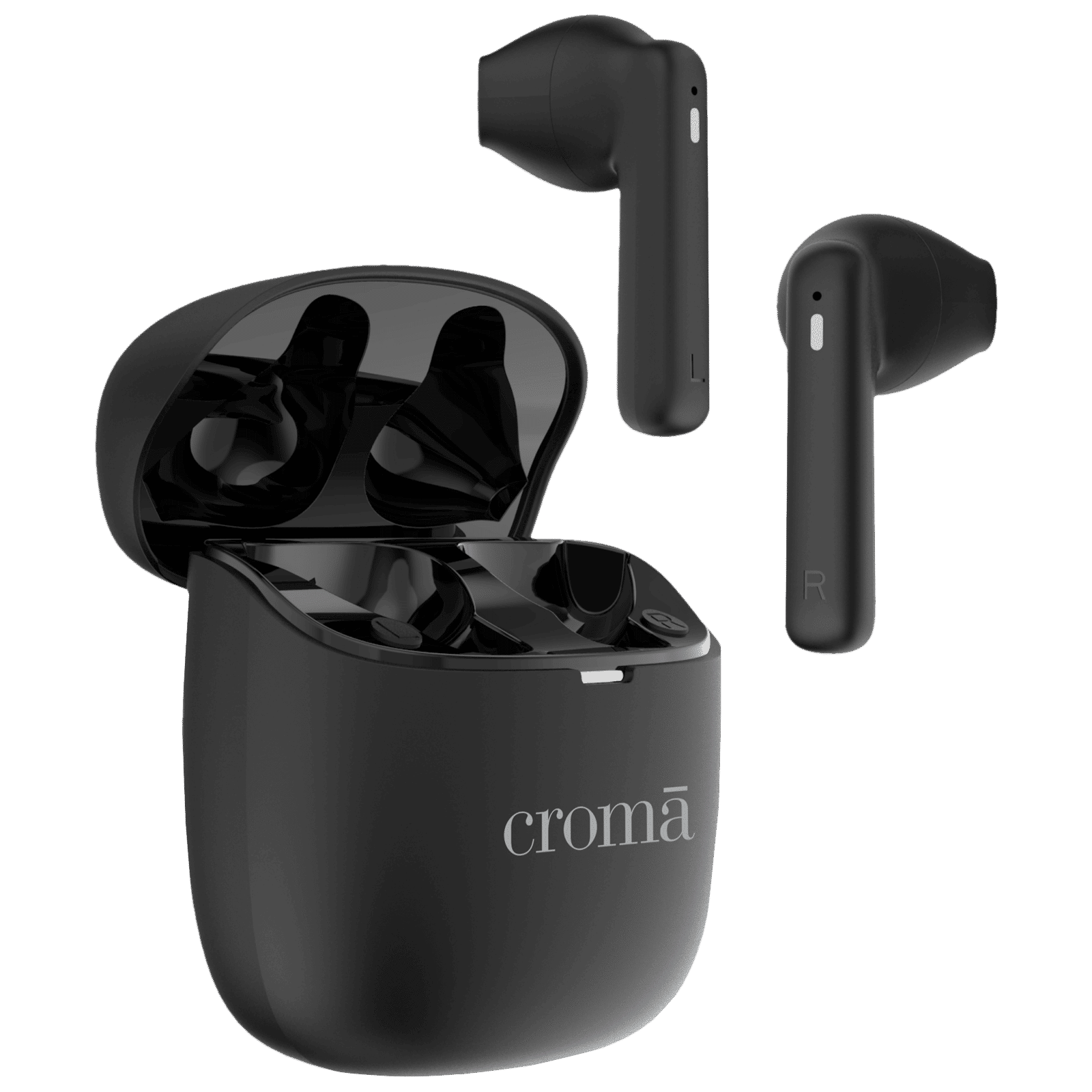 Croma TWS Earbuds (Sweat & Water Resistant, Upto 32 Hours Playback, Black) Croma TWS Earbuds (Sweat & Water Resistant, Upto 32 Hours Playback, Black)_5