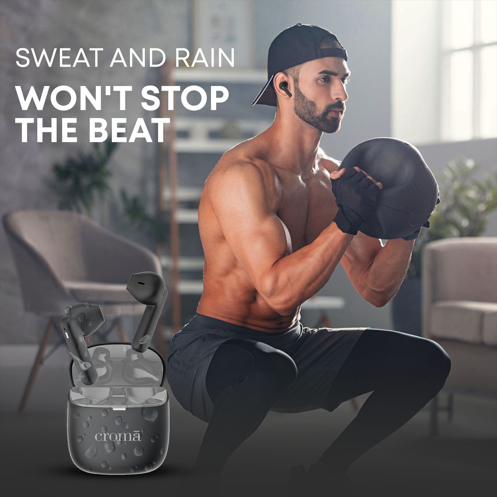 Croma TWS Earbuds (Fast Charging, Black and Grey)_9