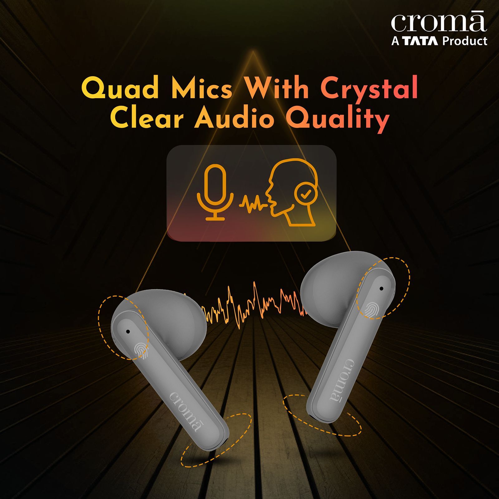 Croma TWS Earbuds with Environmental Noise Cancellation (IPX4 Water Resistant, Fast Charging, Grey Blue) Croma TWS Earbuds with Environmental Noise Cancellation (IPX4 Water Resistant, Fast Charging, Grey Blue)_5