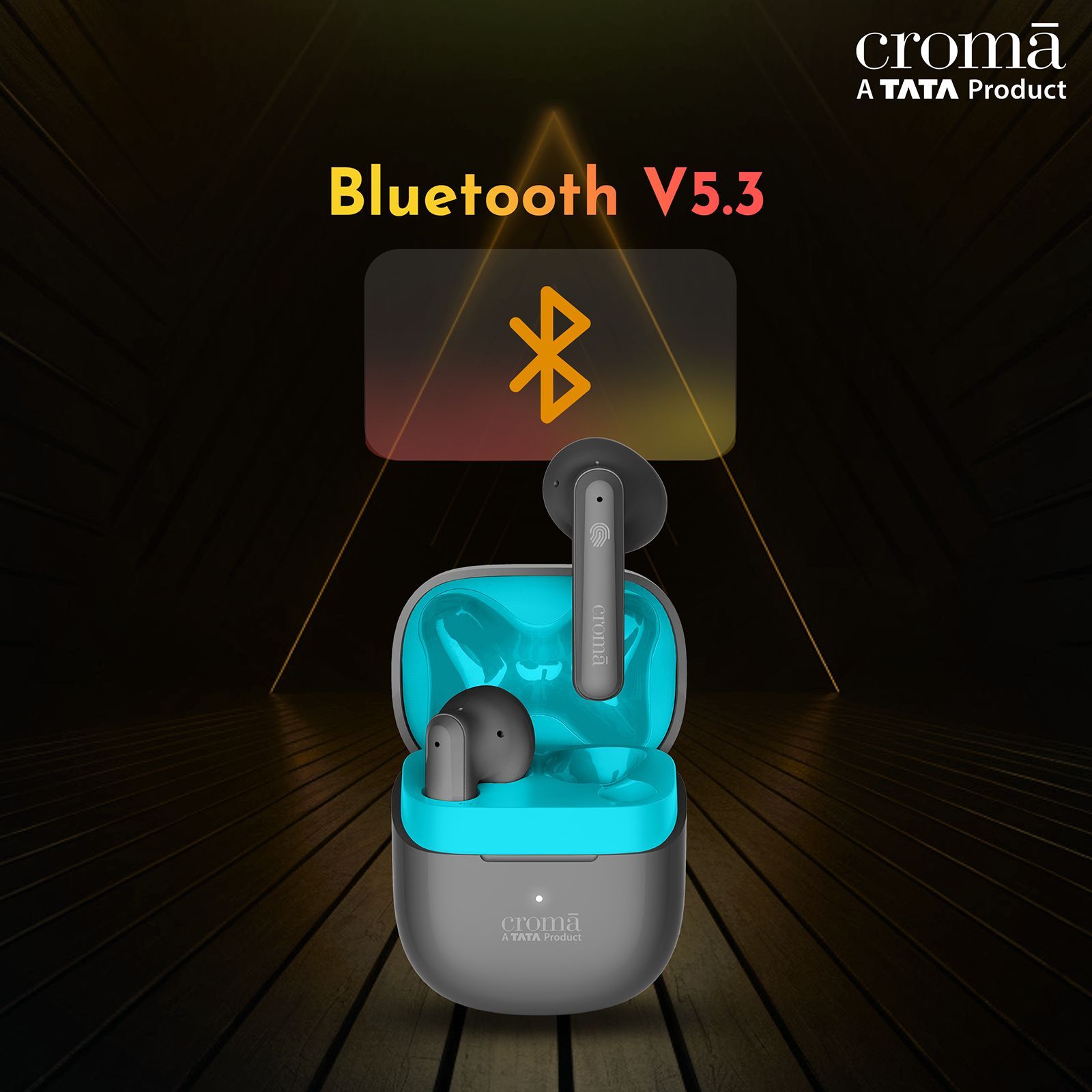 Croma TWS Earbuds with Environmental Noise Cancellation (IPX4 Water Resistant, Fast Charging, Grey Blue) Croma TWS Earbuds with Environmental Noise Cancellation (IPX4 Water Resistant, Fast Charging, Grey Blue)_6