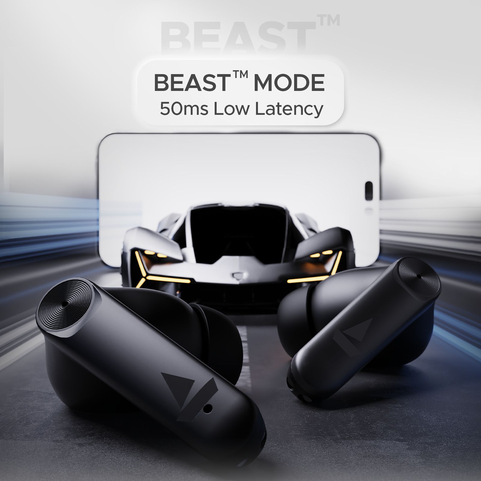 boAt Airdopes Kick TWS Earbuds with Environmental Noise Cancellation (IPX5 Water Resistant, Beast Mode, Carbon Black) boAt Airdopes Kick TWS Earbuds with Environmental Noise Cancellation (IPX5 Water Resistant, Beast Mode, Carbon Black)_4
