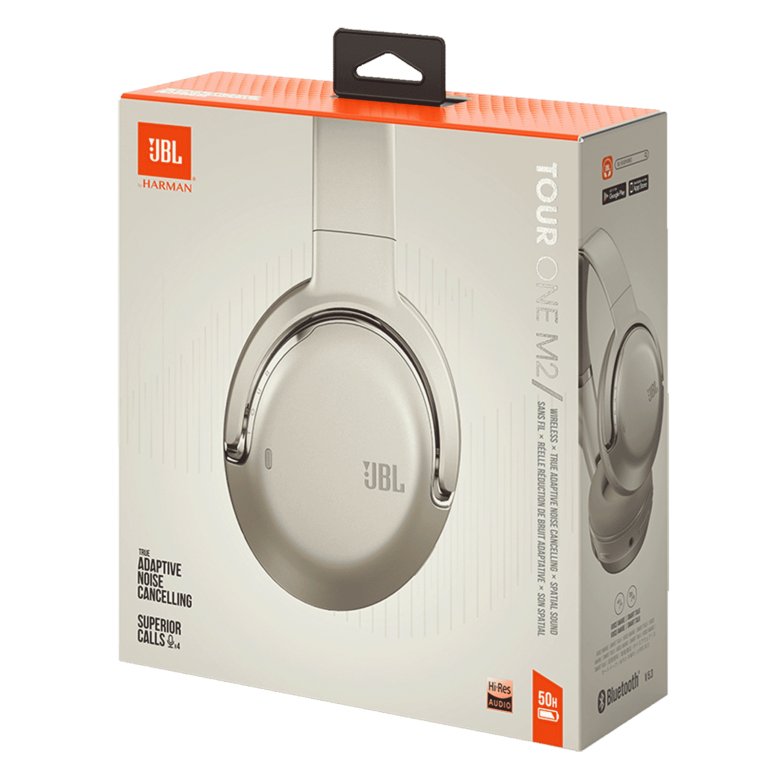 JBL Tour One M2 Bluetooth Headphone with Mic (Upto 50 Hours Playback, Over Ear, Champagne Gold)_13