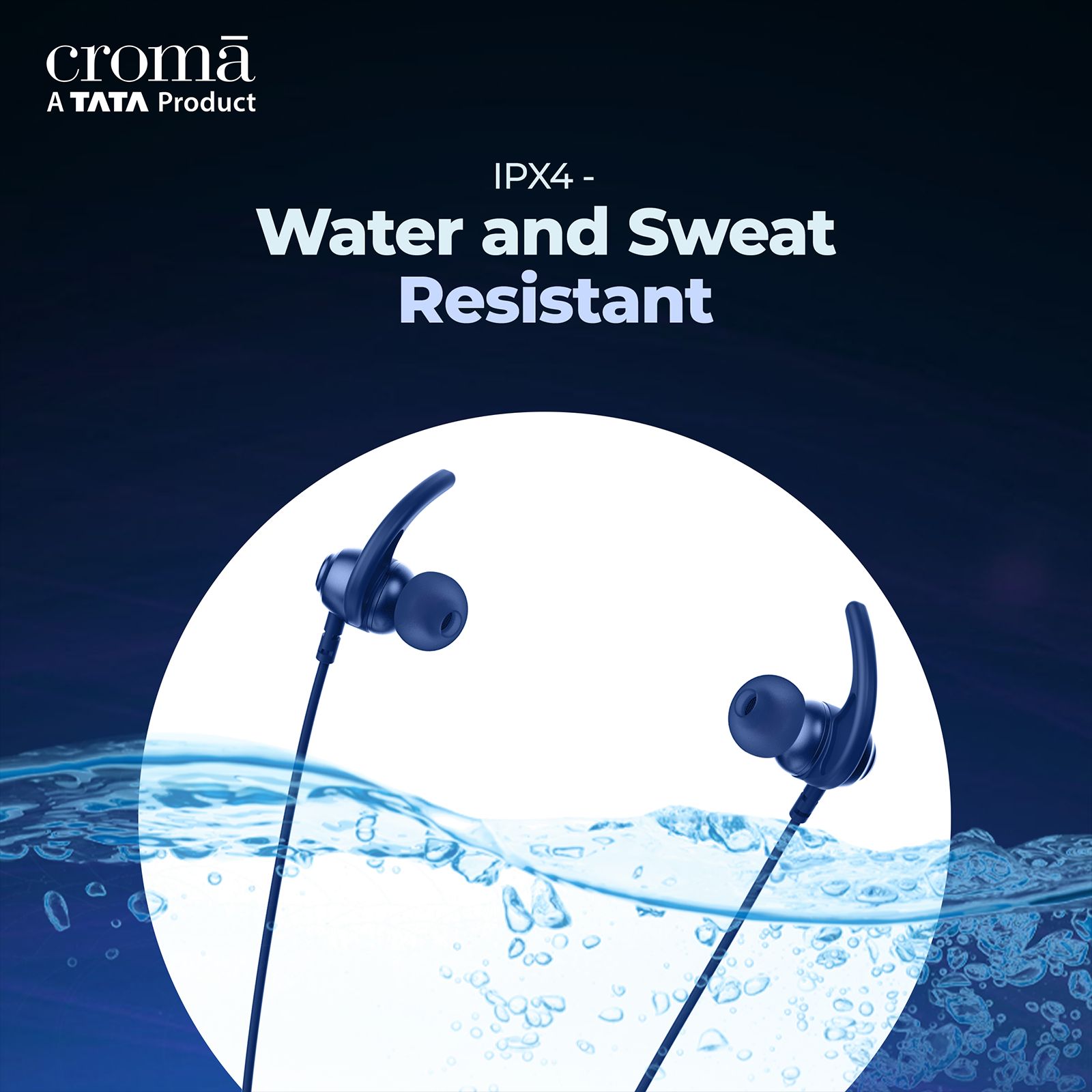 Croma Neckband with Environmental Noise Cancellation (IPX4 Water Resistant, Dual Device Pairing, Blue)_12