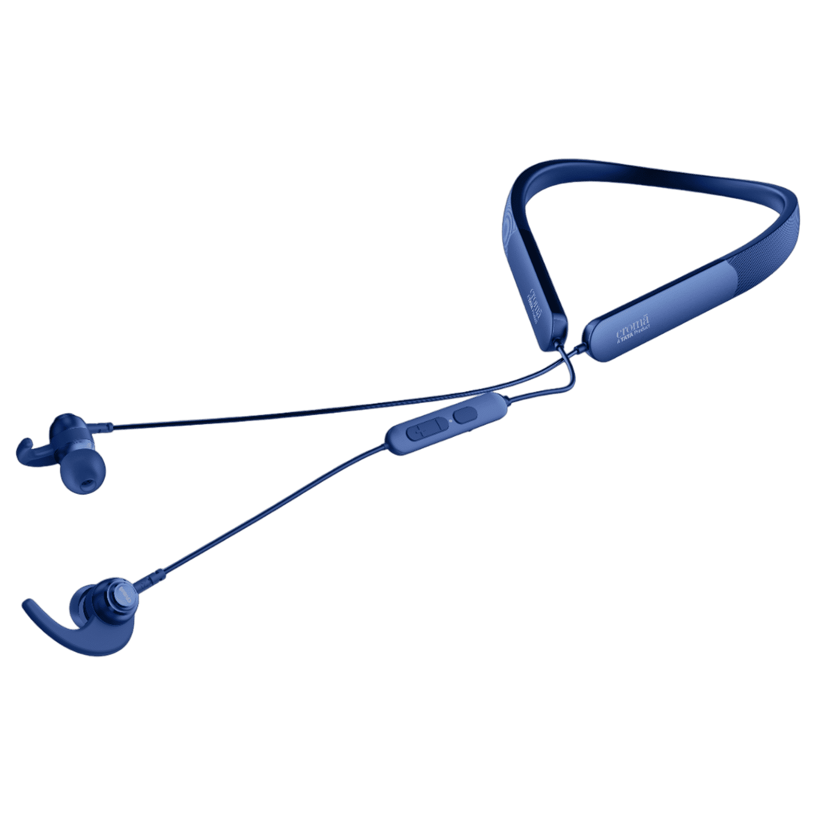 Croma Neckband with Environmental Noise Cancellation (IPX4 Water Resistant, Dual Device Pairing, Blue)_4