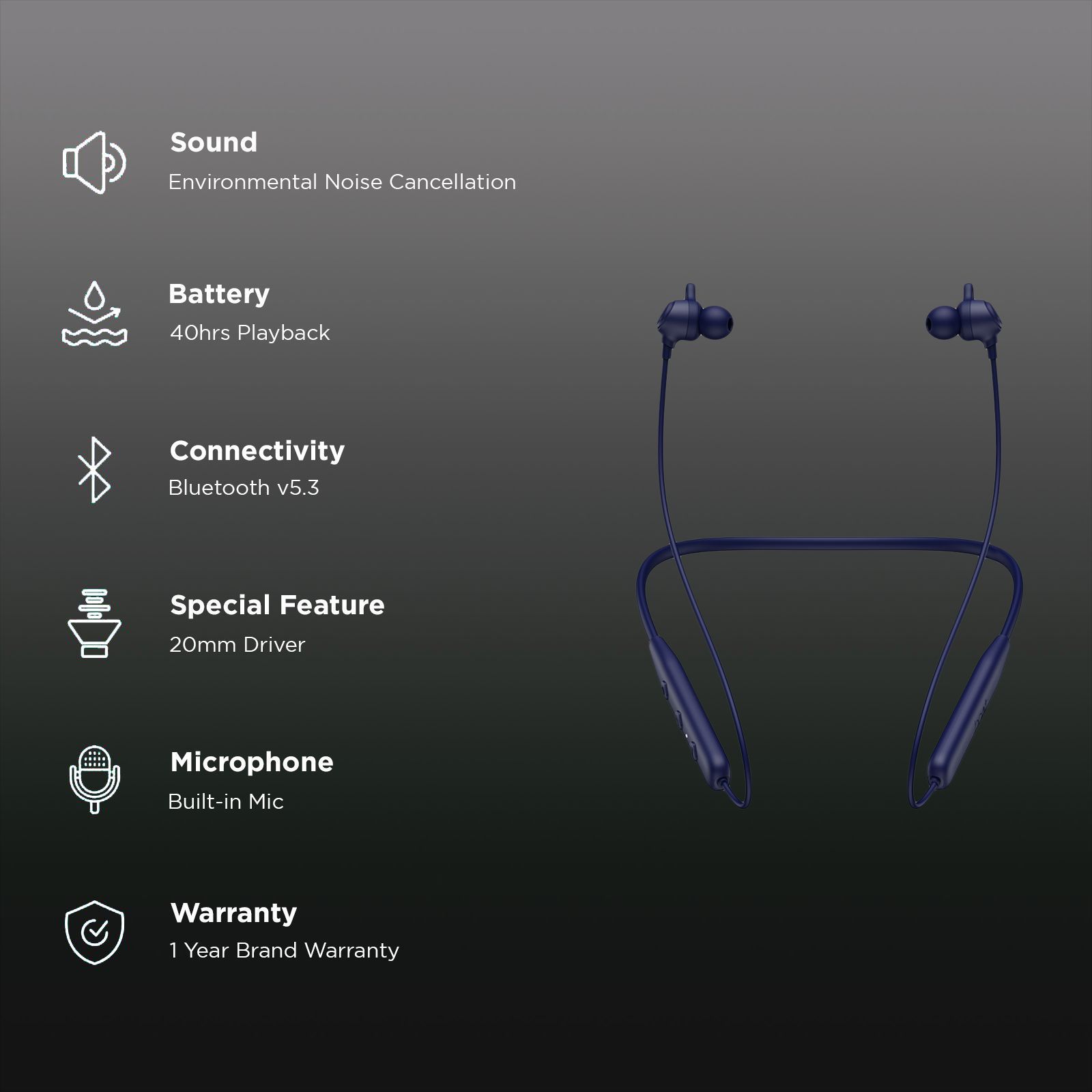 boAt Rockerz 109 Neckband with Environmental Noise Cancellation (IPX5 Water & Sweat Resistant, ASAP Charge, Cool Blue)_2